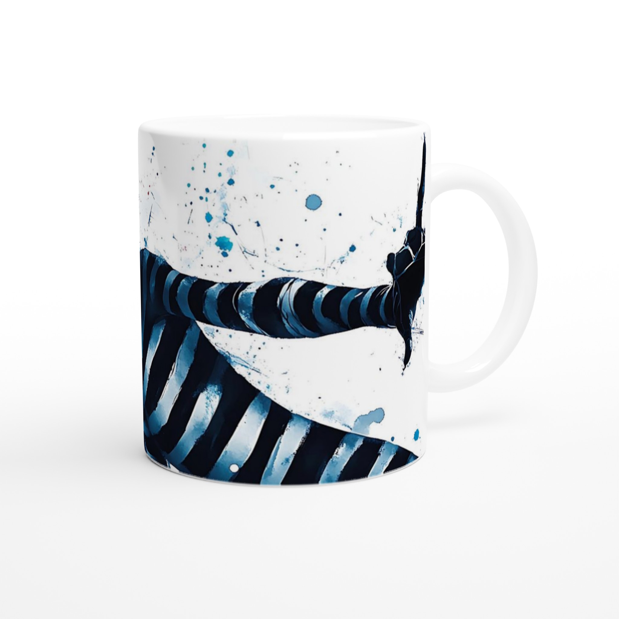 Abstrakt Clownskräck Keramisk Mugg - Levande Konstnärlig Kaffekopp 10 a6452756-c54b-4636-aacc-bf8231f8022e