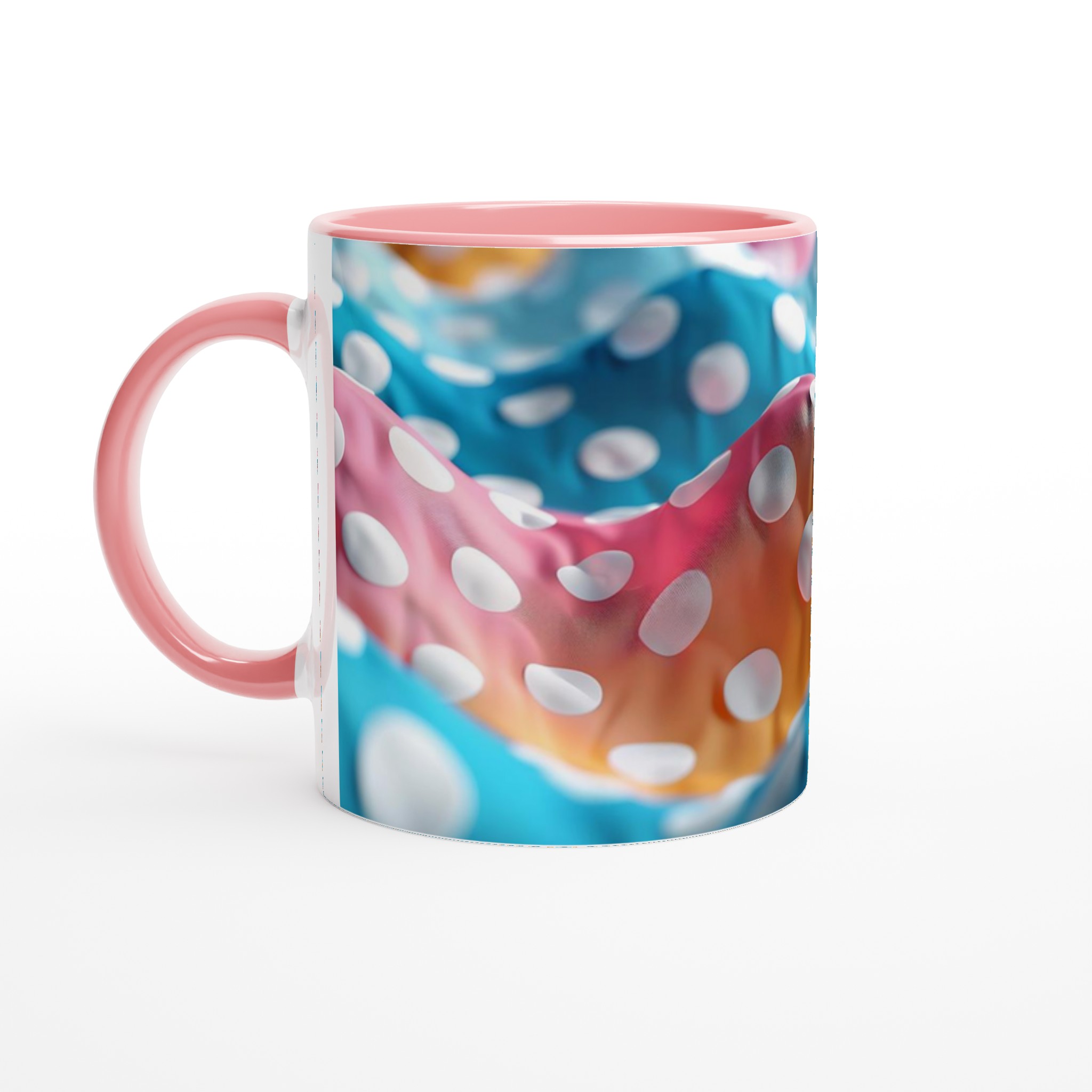Mönstrad 11oz Keramisk Mugg: Färgglad Design med Vita Prickar i Ditt Val av Färg 6 a6685c79-4af8-454e-a0d6-0db8acae3c98