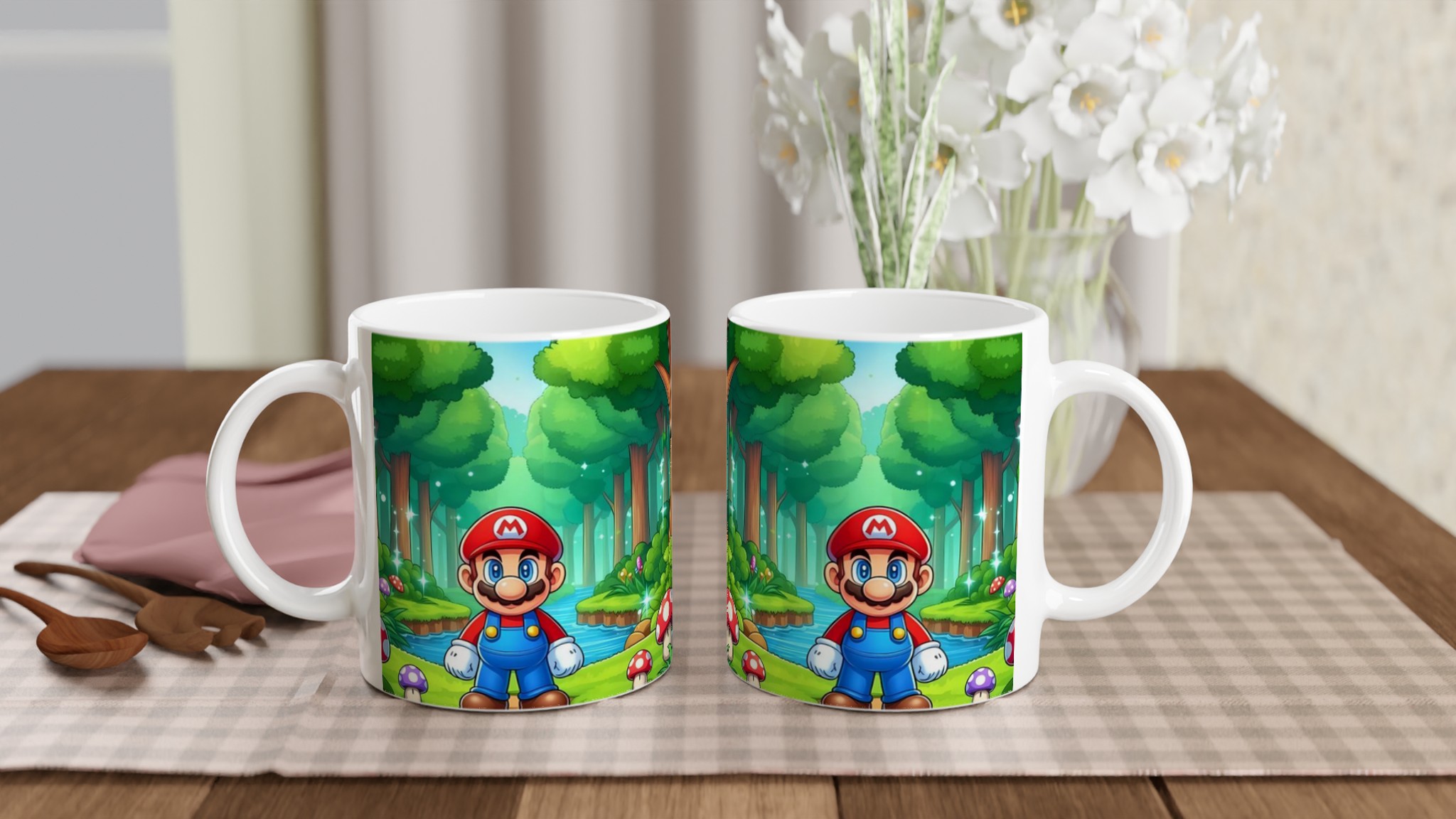 Vit 11oz keramisk mugg med färgglad spelinspirerad design i flera keramiska färger 10 a67b3e93-c3ce-47e2-8acd-013f558be4cb