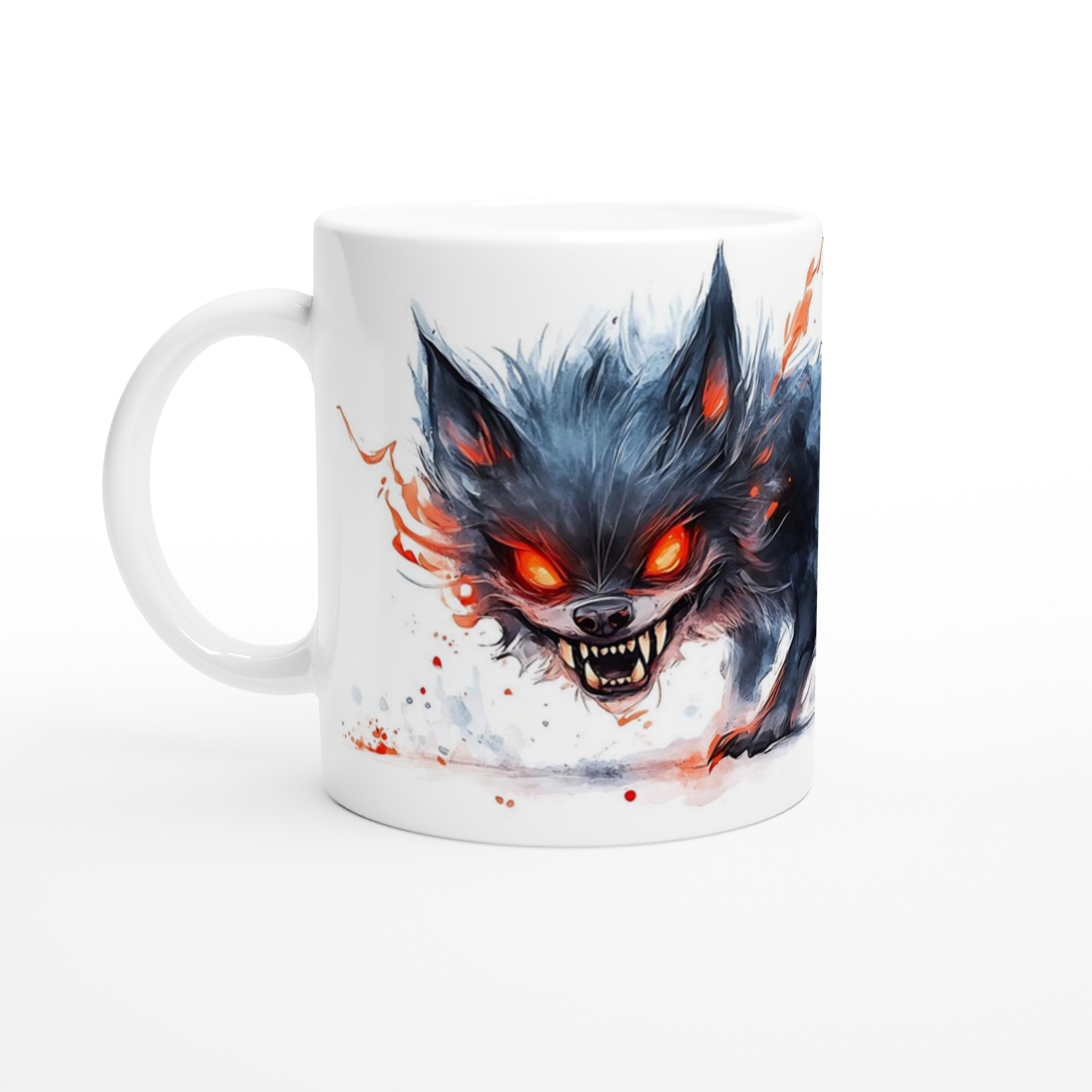 Demonisk Vargmugg – Keramisk 11oz Kaffekopp med Intensiv Akvarellkonst i Valfri Färg 1 a6be9e97-19d2-4bb9-98a0-4a88e0cef100