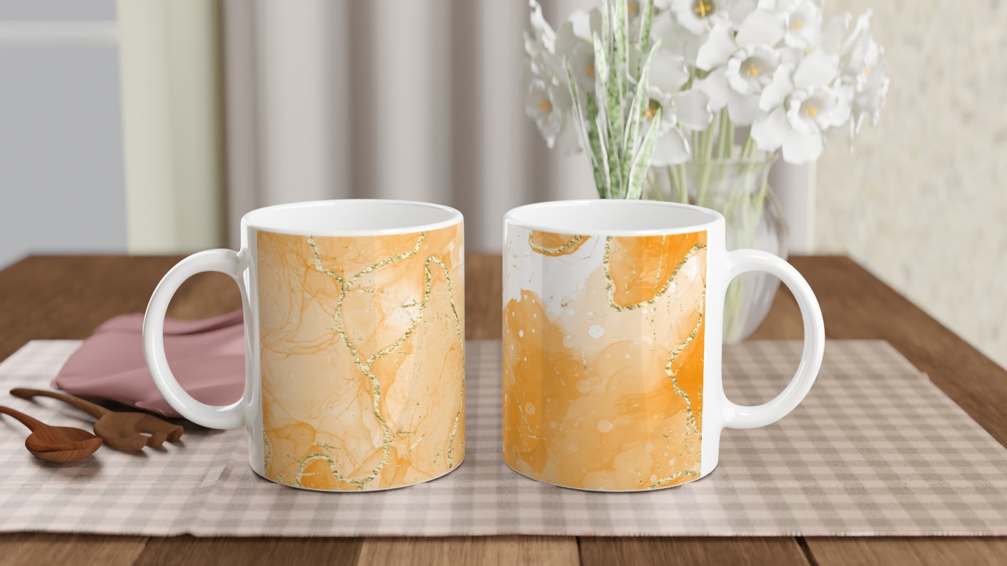 Elegant Vit 11oz Keramisk Mugg med Guldskimrande Abstrakt Design 10 a6e1fafd-eddd-49fb-bfe6-d03dec67e0df