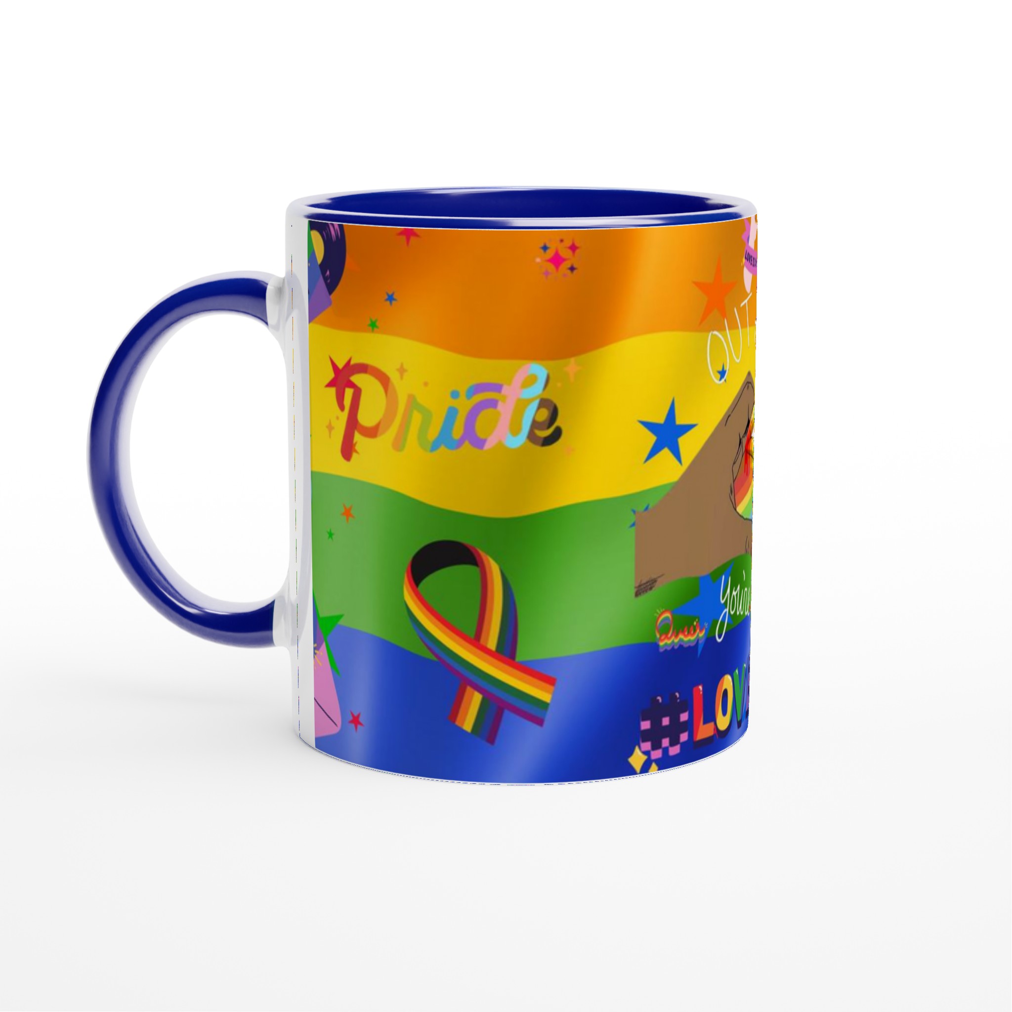 Pride-Inspirerad Vit 11oz Keramisk Mugg med Färgstarkt LGBTQ+ Motiv 2 a6fd5cb8-d07a-445d-90d2-fdbfc3a6f1ae
