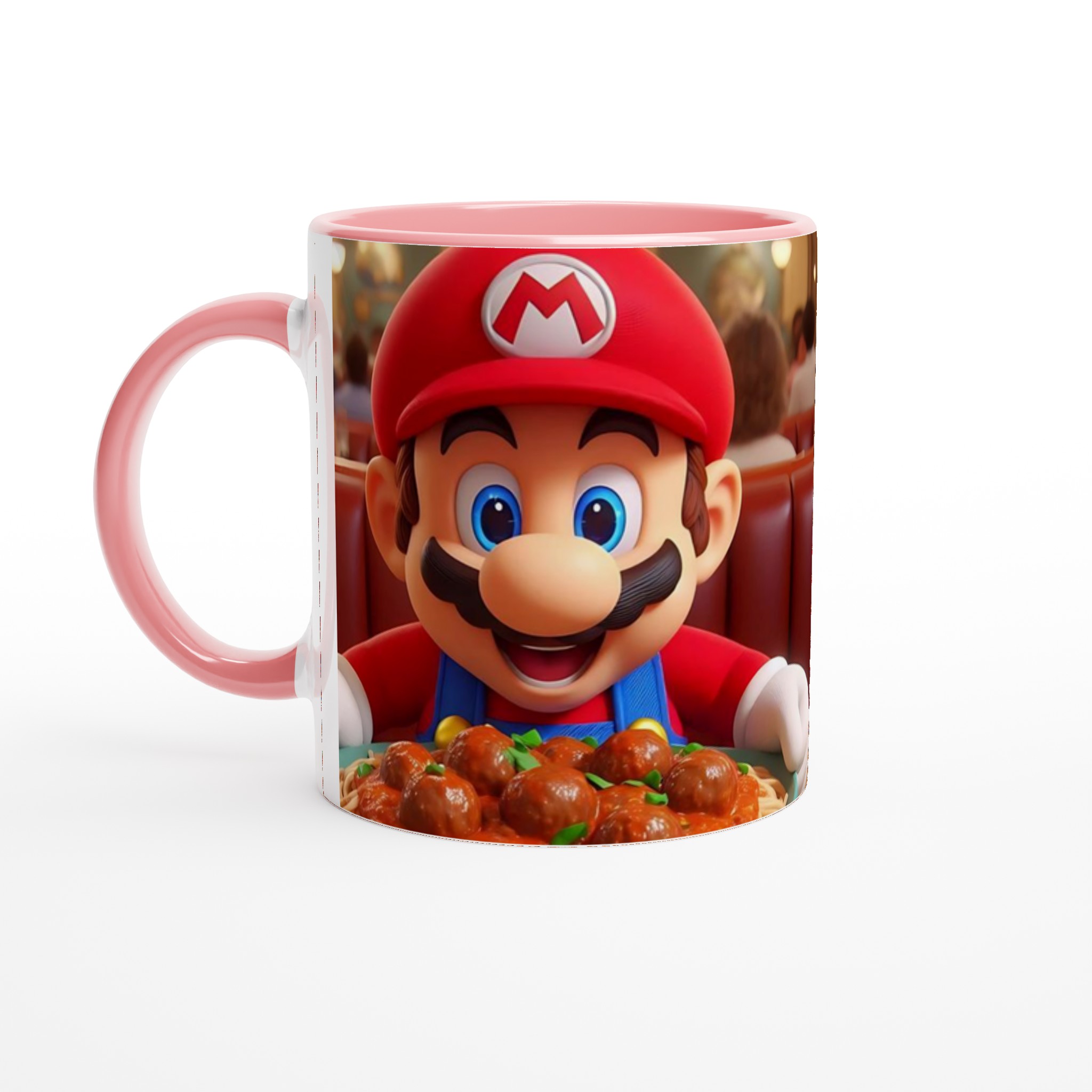 Vit 11oz keramisk mugg med lekfullt Mario-tema – välj bland sju livfulla keramiska färger 6 a70c9ceb-0c8a-4429-a033-eaa6b0dece4f