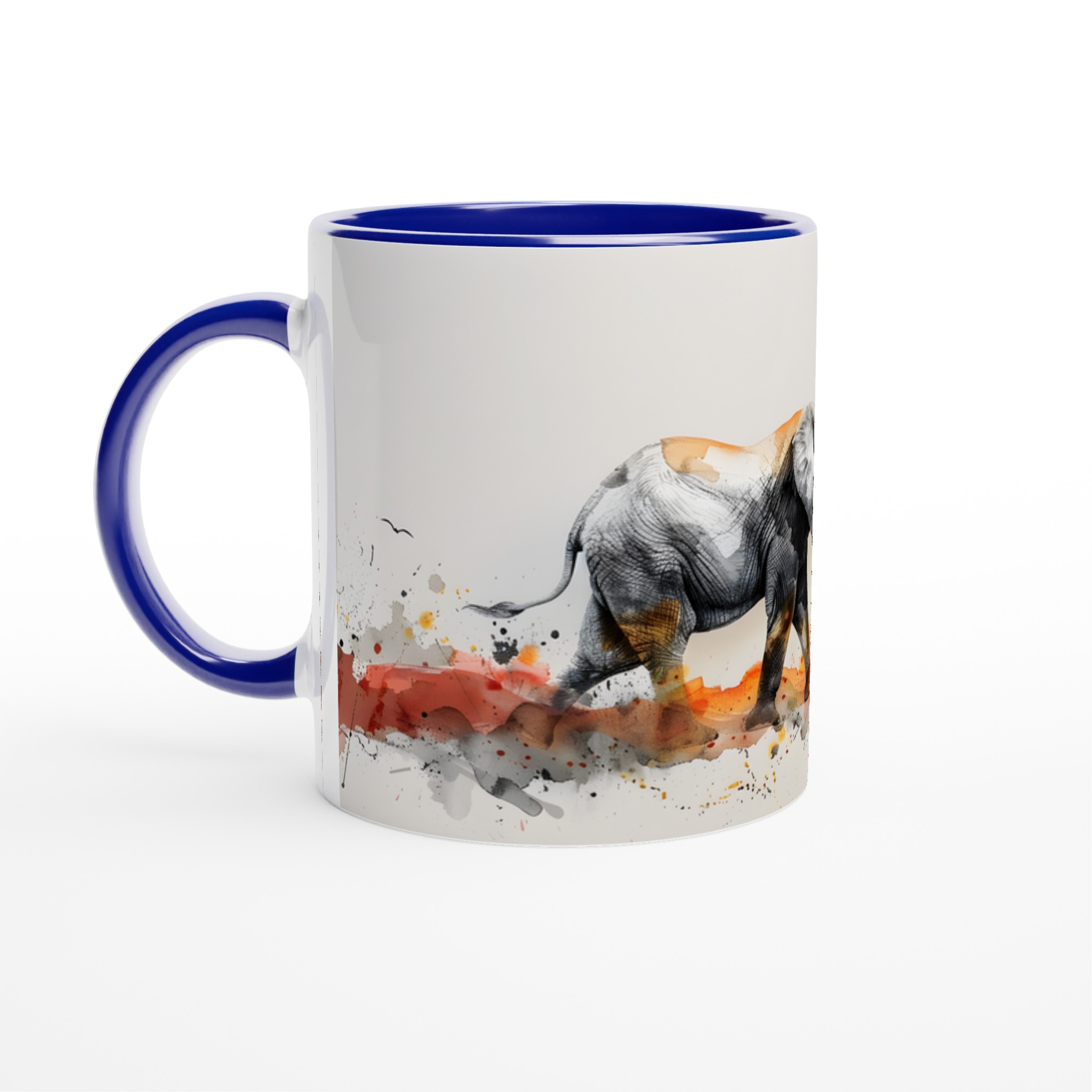 Abstrakt Solnedgång Elefant Mugg – 11oz Keramisk Mugg i Valfri Färg 2 a738b352-8c7d-4e47-8756-003a51193b28