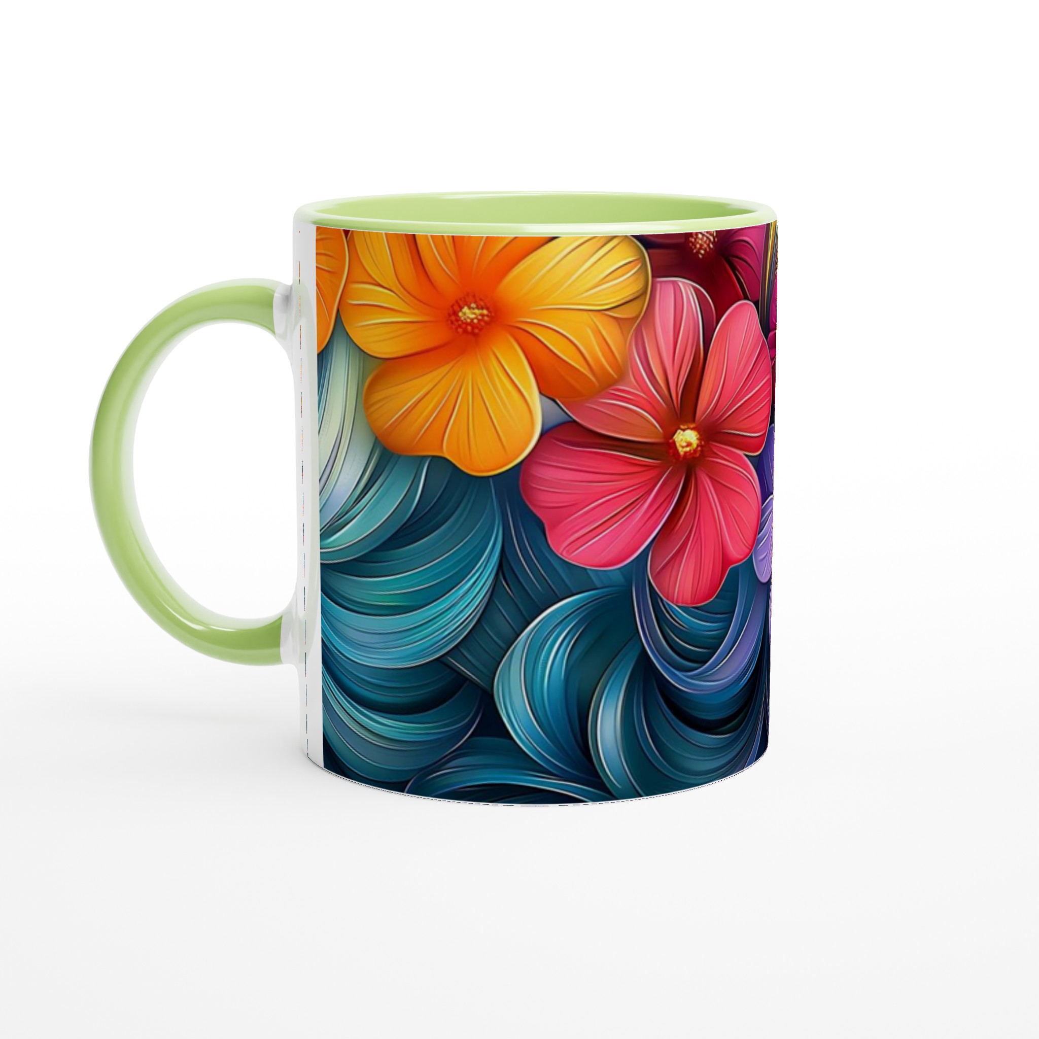 Blomstrande Färgexplosion Mugg – 11oz Keramikmugg i ditt val av 7 livfulla nyanser 7 a75576c7-b8ba-45a3-abfb-956f022e5703