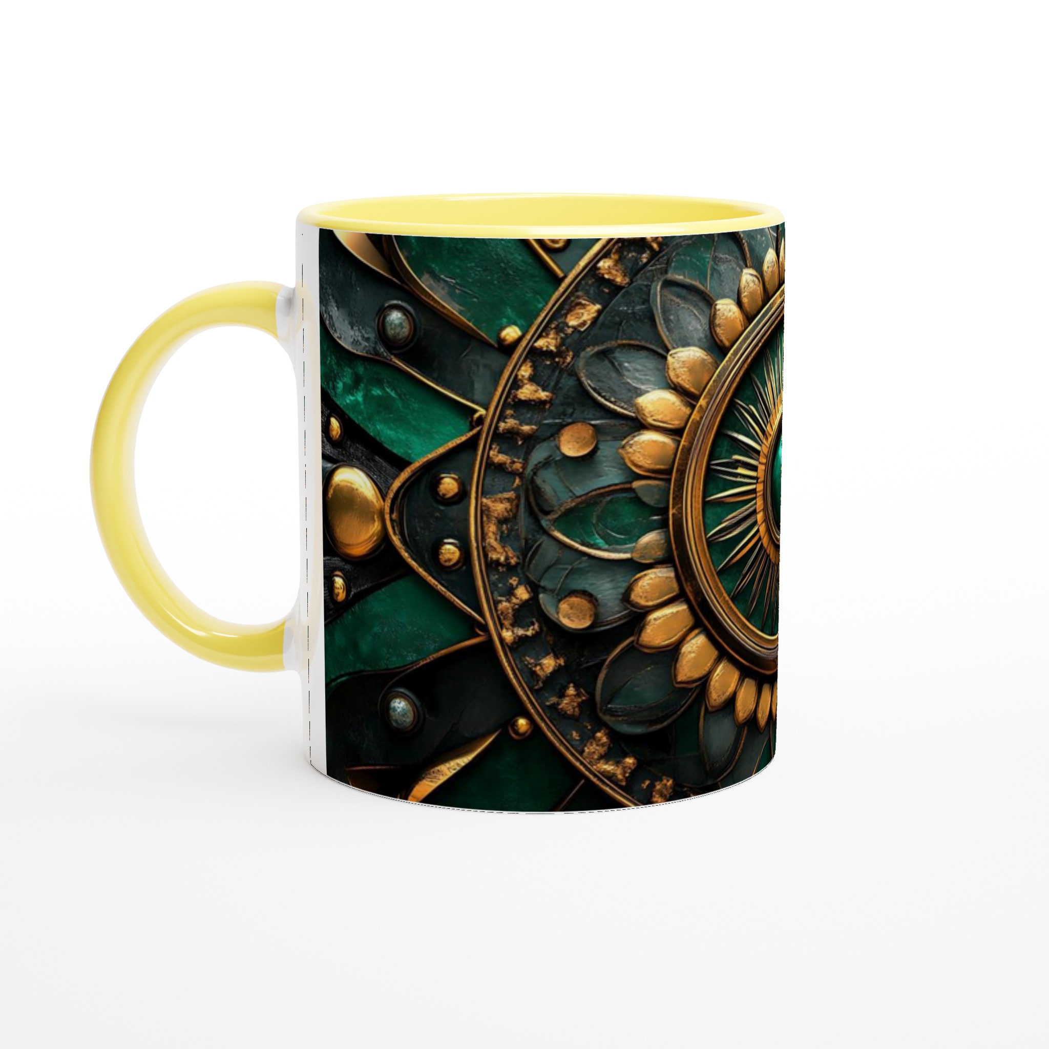 Mångfärgad 11oz Keramisk Mugg: Konstnärlig Design i Guld & Smyckesgrönt – Välj Din Favoritfärg! 3 a764d47e-8b89-4a62-91ec-f937979a1a99