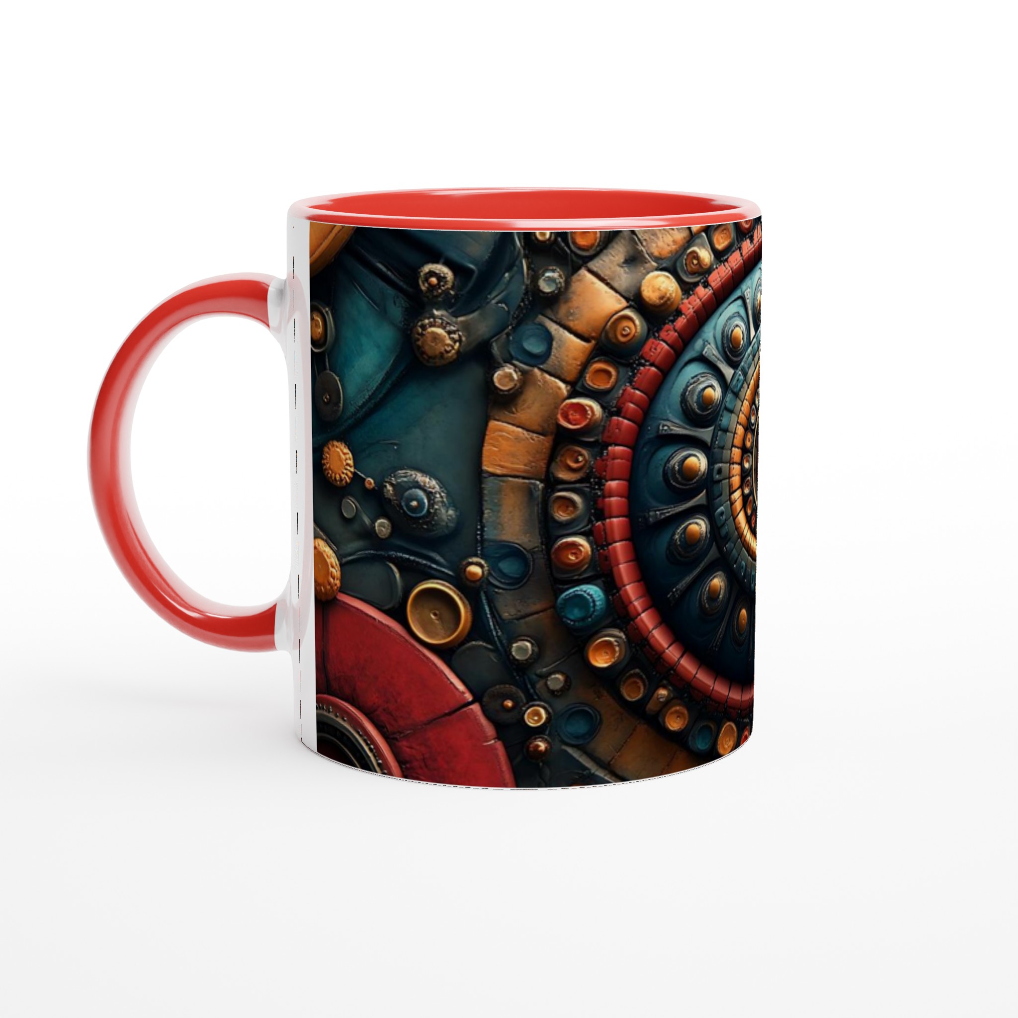 Mandalainspirerad 11oz Keramikmugg - Bohemisk Design med Vintage Charm 6 a7915725-8481-402b-b607-0bb42ba0a16d