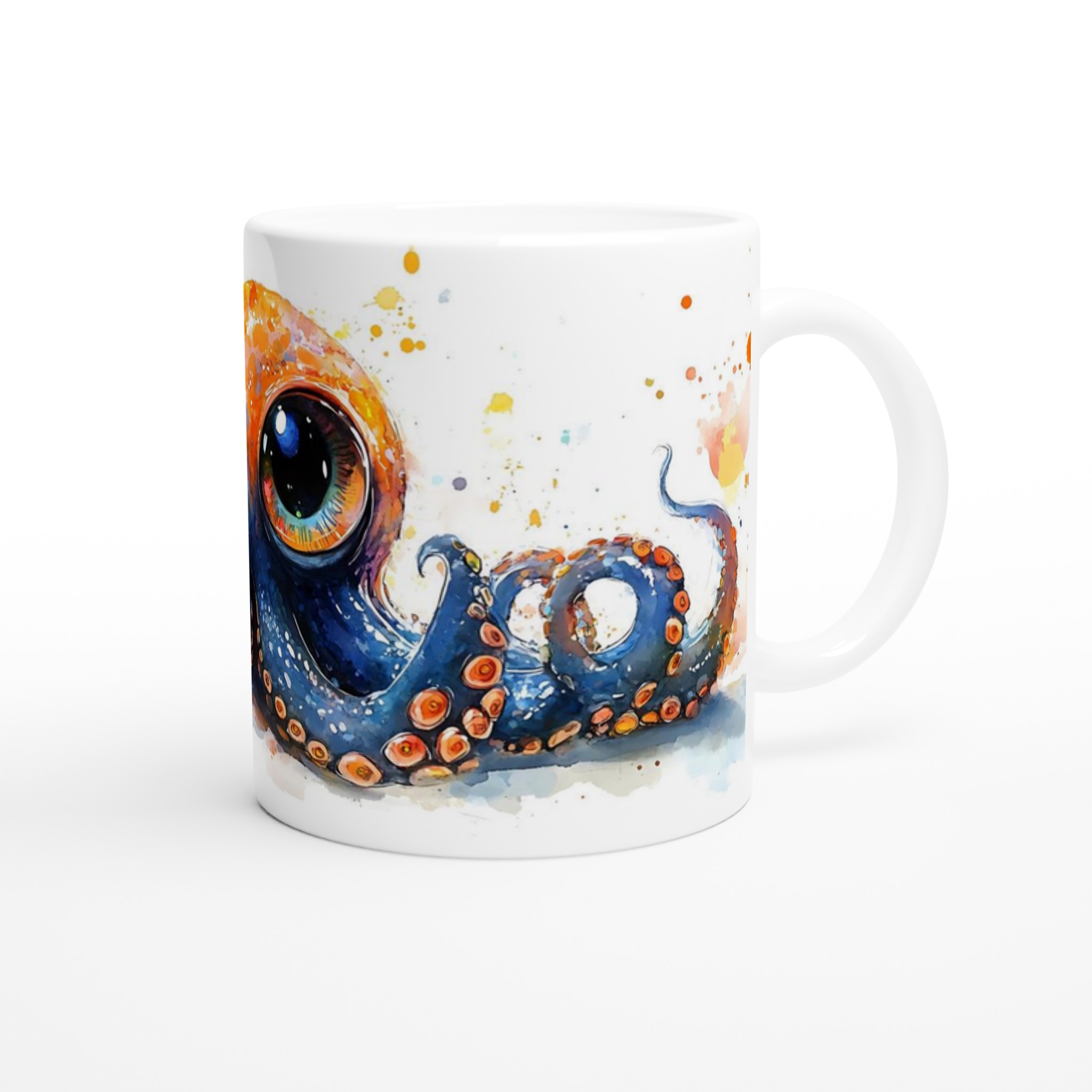 Bläckfisk Mugg – Färgglad Akvarell Bläckfisk Keramisk Mugg 11oz – Perfekt för Konstälskare 9 a7a4cea1-6af0-4f0d-844f-4c6d176282a2