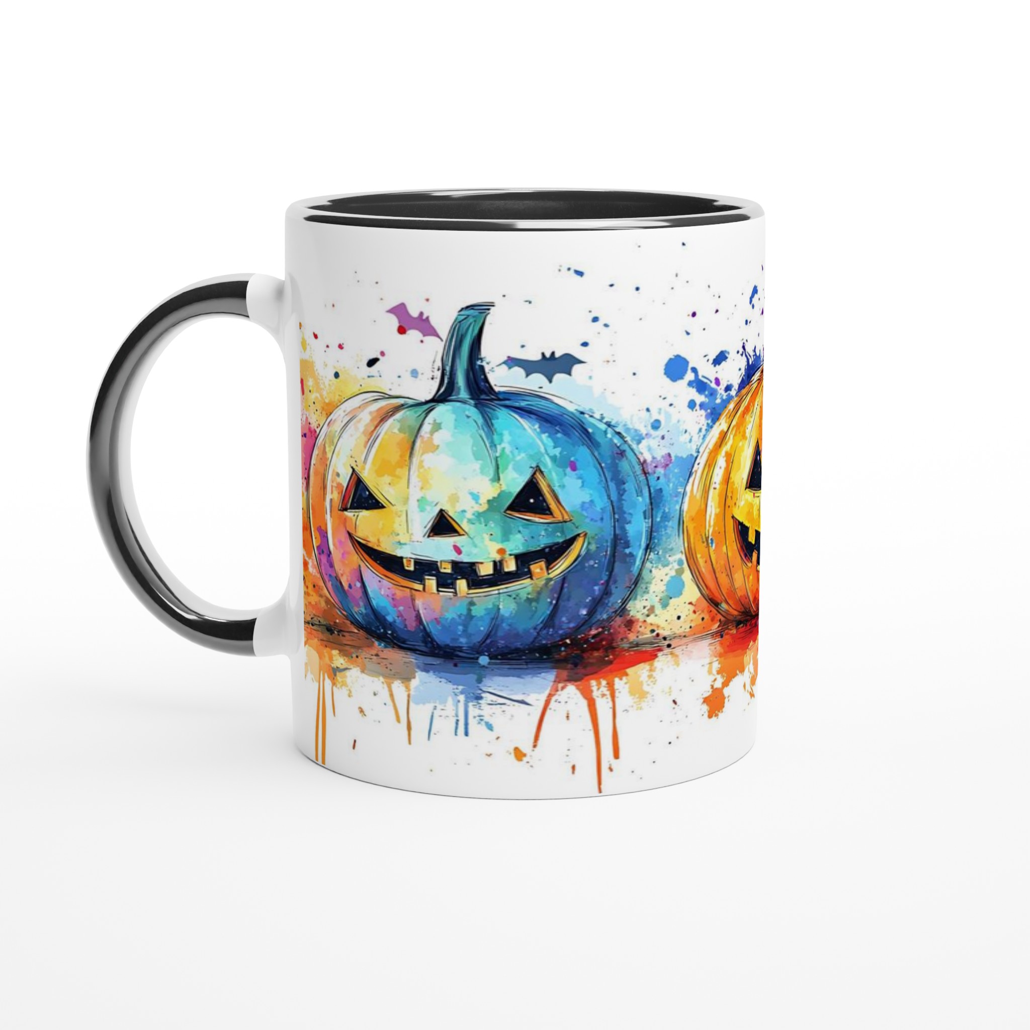 Färgsprakande Halloween-Mugg – Lekfull Jack-o'-Lantern i Akvarellstil, Välj bland 7 Livfulla Färger! 4 a7c19bc8-3d64-43c0-9c02-c0e94148c7ca
