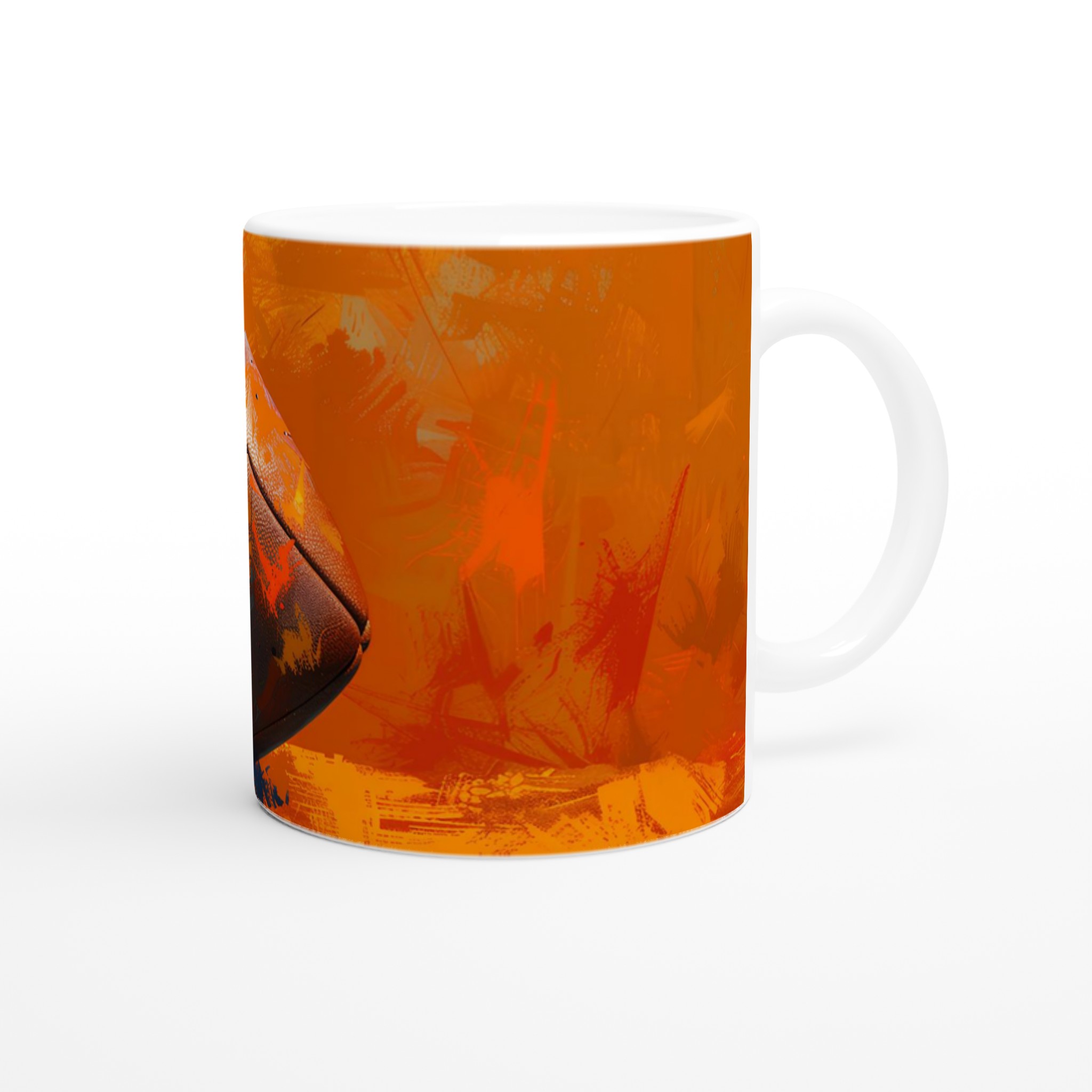 Rugby Art Kaffemugg – Dynamisk Design i Orange och Brunt – Välj din färg! 9 a7d88a1c-6694-4430-acfd-8d600f685c78