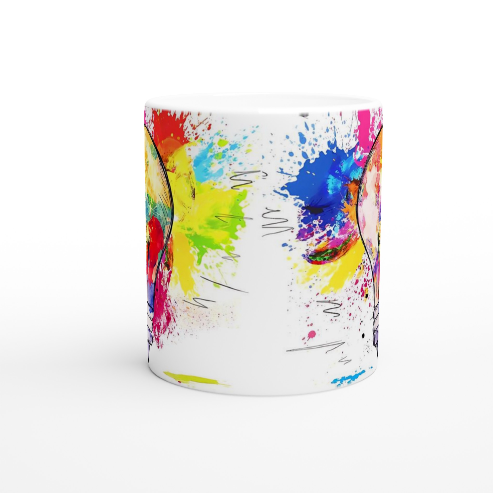 Vit 11oz keramisk mugg med färgstark, kreativ design – välj bland sju livfulla färger 8 a7f4b68e-9348-45fc-9326-be30dadb6f67