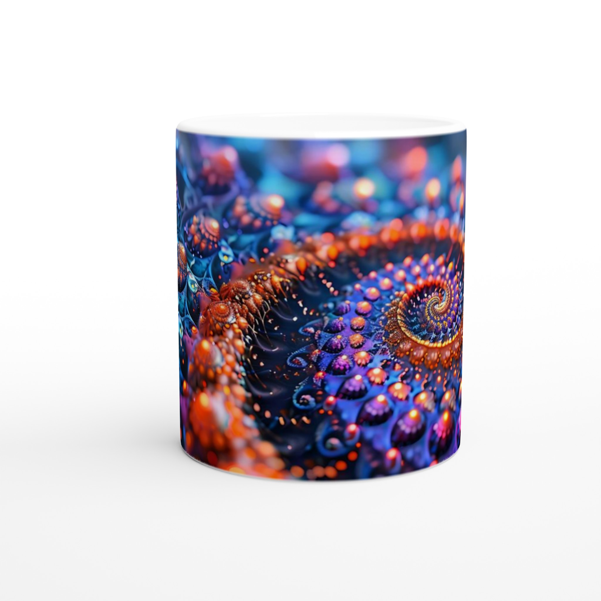 Kosmisk Spiral Mugg – Hypnotiserande Abstrakt Konst i Vibrerande Neonfärger på 11oz Keramik 8 a7f70b15-0d6f-43ec-9537-c1cd1e25dd56