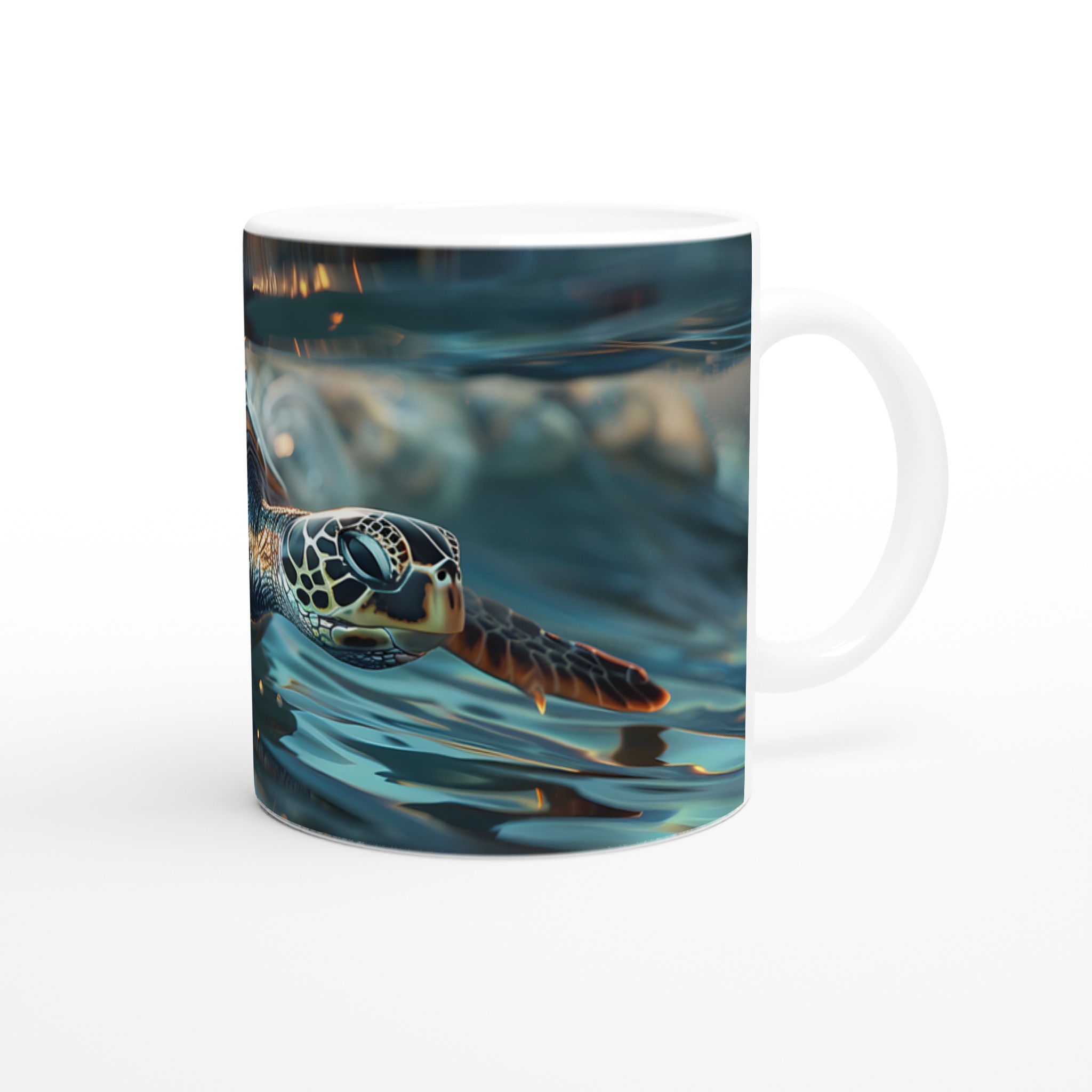 Majestätisk Havssköldpadda 11oz Keramisk Mugg – Dröm dig bort till havets djup med livfulla färger 10 a8273afe-1357-4e1e-9231-02f13606316e