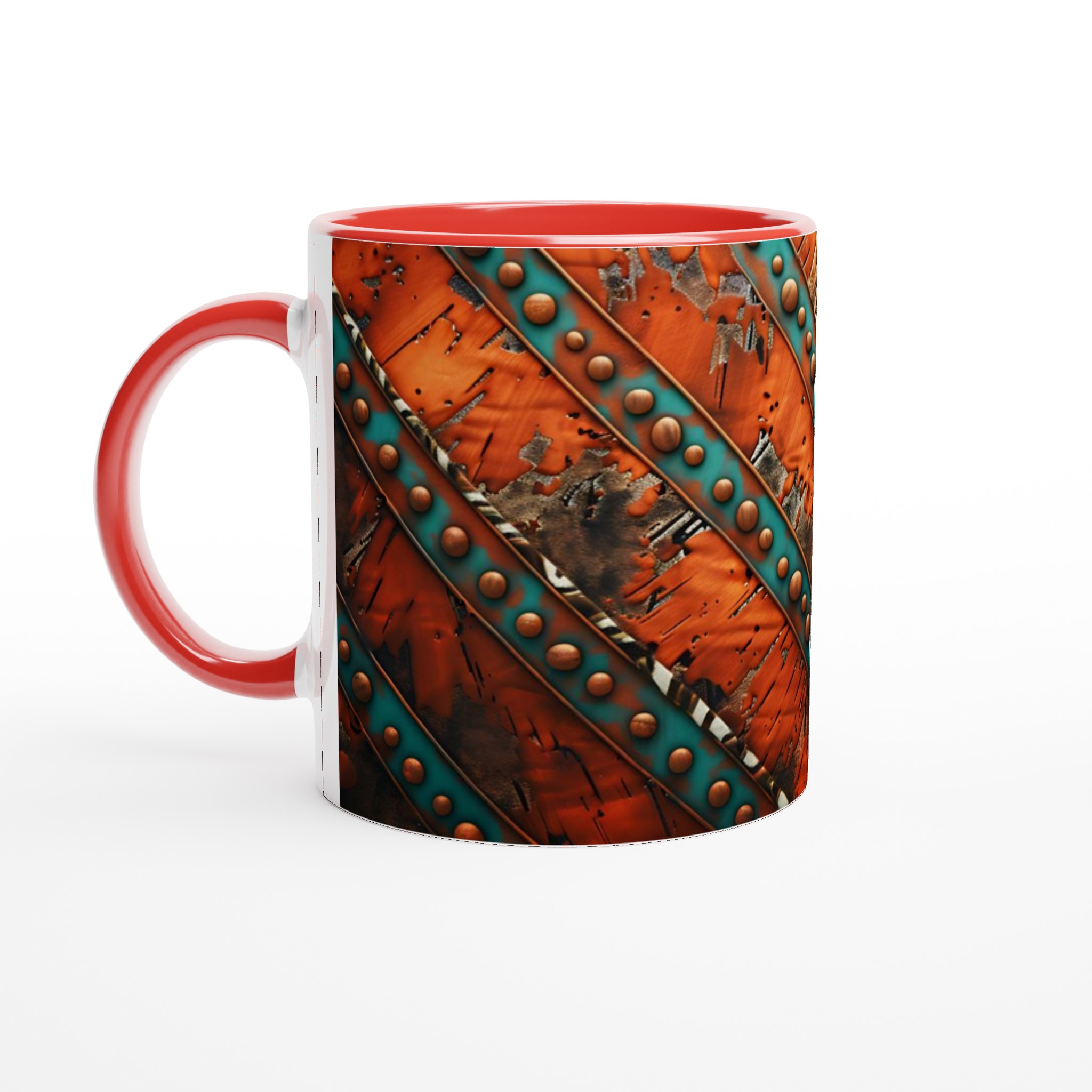 Premium 11oz Keramisk Mugg med Rustik, Konstnärlig Design i Sju Färgstarka Nyanser 5 a832b796-0925-46b4-a917-5abe8a91e2c0