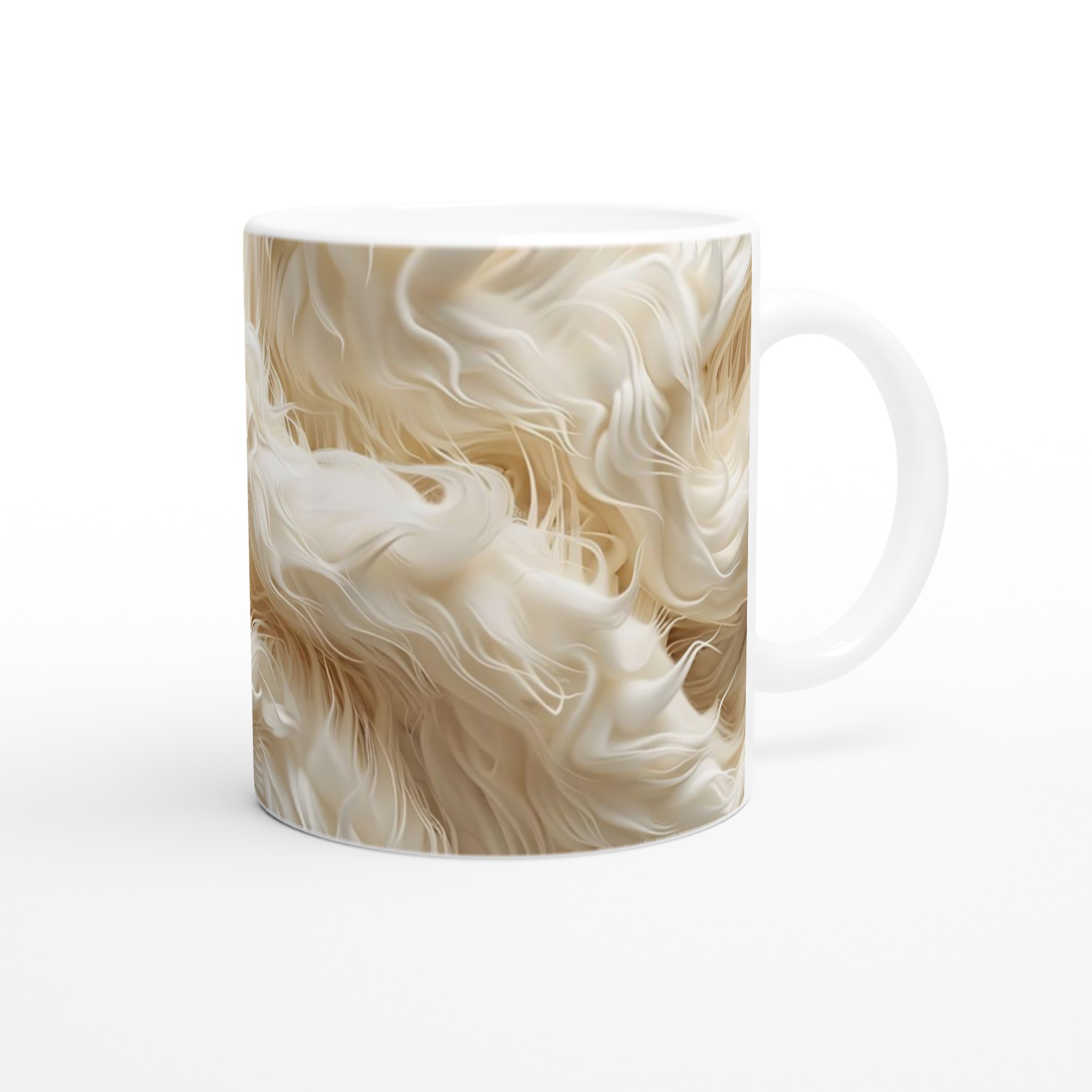 Abstrakt Krämvit Konstnärlig Keramikmugg - 11oz, Vågor & Virvlar, Välj Bland Flera Färger 9 a8346c4a-4d25-48cc-a493-381d6d97124d