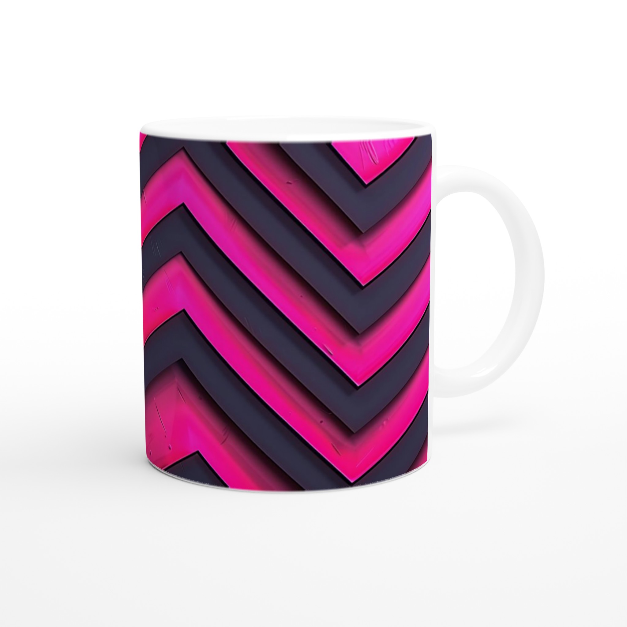 Neon Vågmönster Keramikmugg - 11oz, Levande Färgval 9 a861c90f-7d98-4b41-886d-487f1dbc3478