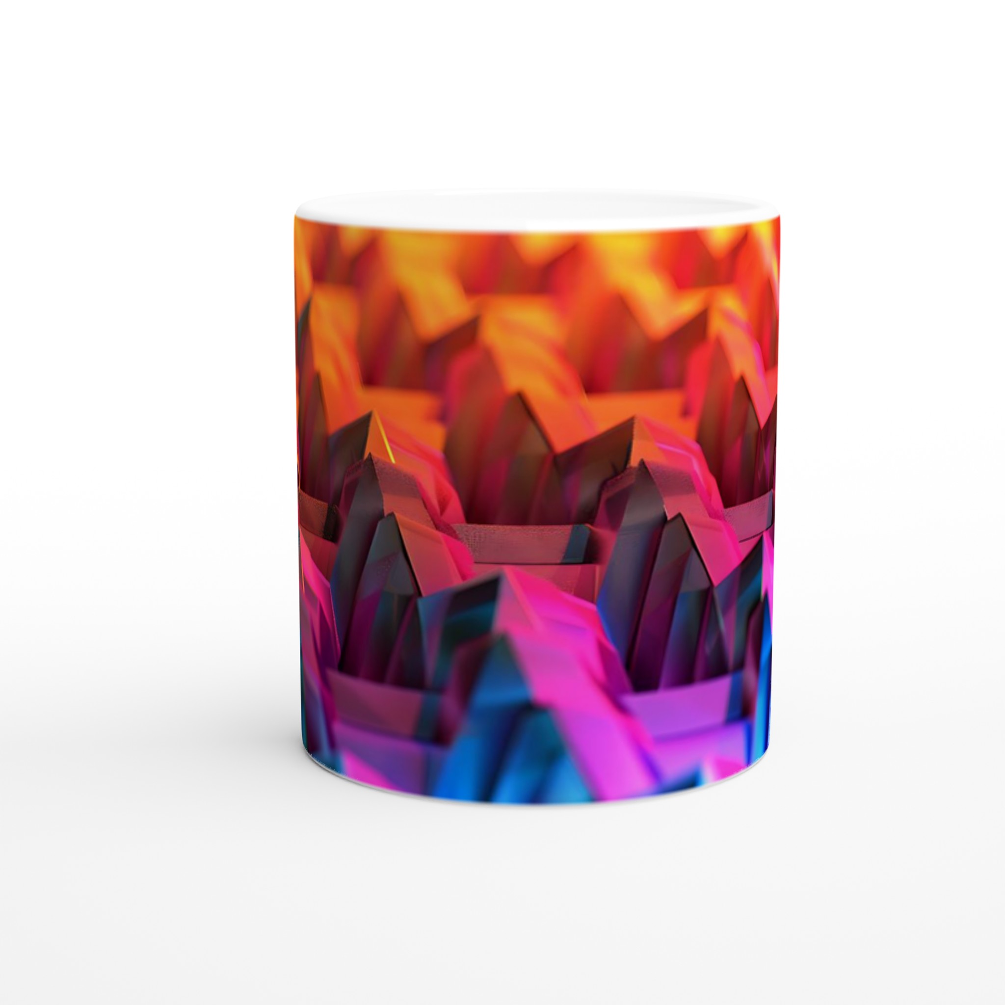 Abstrakt Neonberg Keramisk Mugg – 11 oz Kaffekopp i ditt Val av Sju Livfulla Färger 8 a86e0f54-0a46-4907-a970-c1222139dd2d