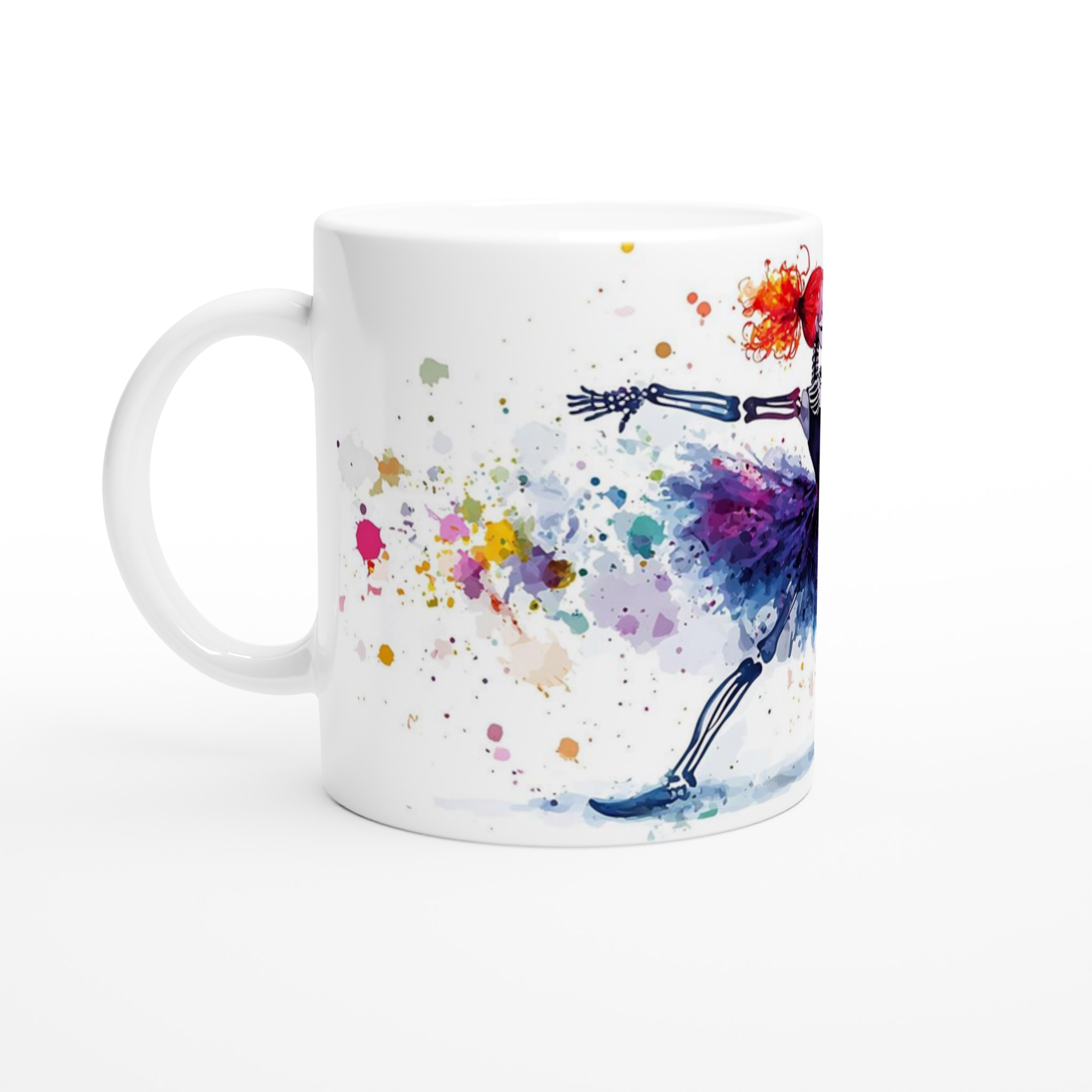 Dansande Skelett Mugg – Färgsprakande Akvarell Keramikmugg för kaffe, te & glädje, välj din färg! 1 a86eec22-0ee6-40a1-804b-39254b247853