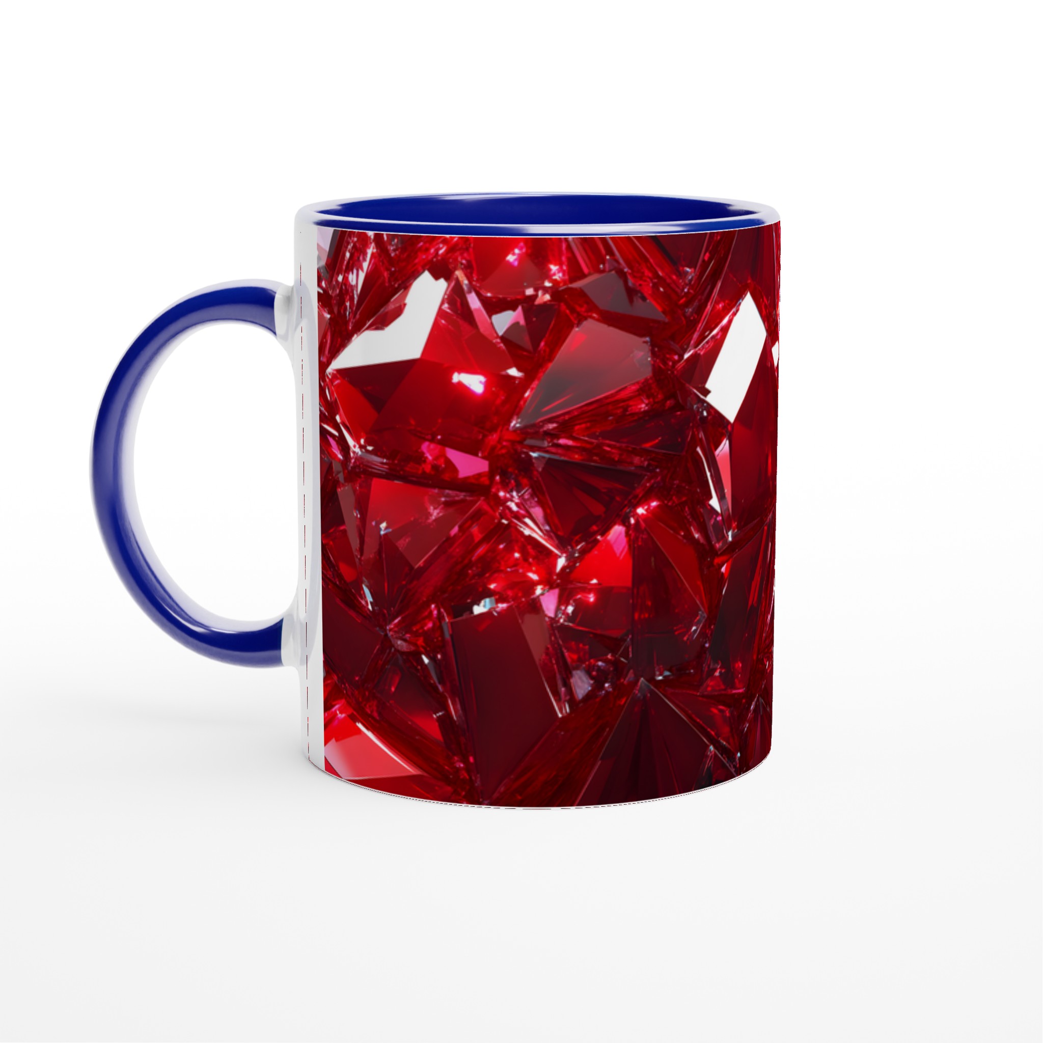 Rubinröd 11oz Keramisk Mugg – Geometrisk Kristall Design, Välj din Favoritfärg! 2 a88aea99-9a89-4464-a57a-159ce990579b
