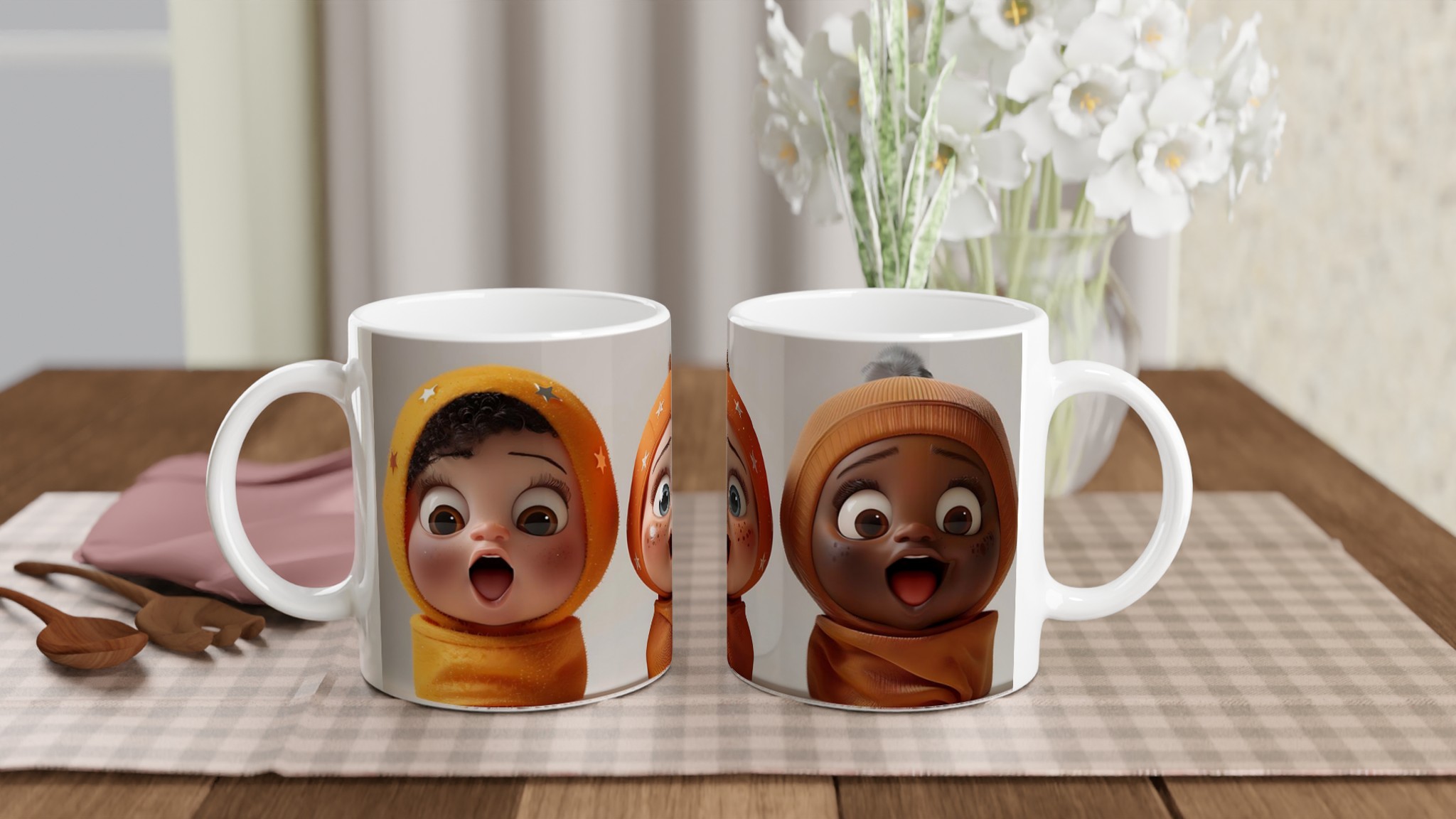 Lekfull Design Keramisk Mugg – Personliga Karaktärer i Klara Färger (11oz) 10 a8a37376-f190-47c2-b388-8a03e10db707