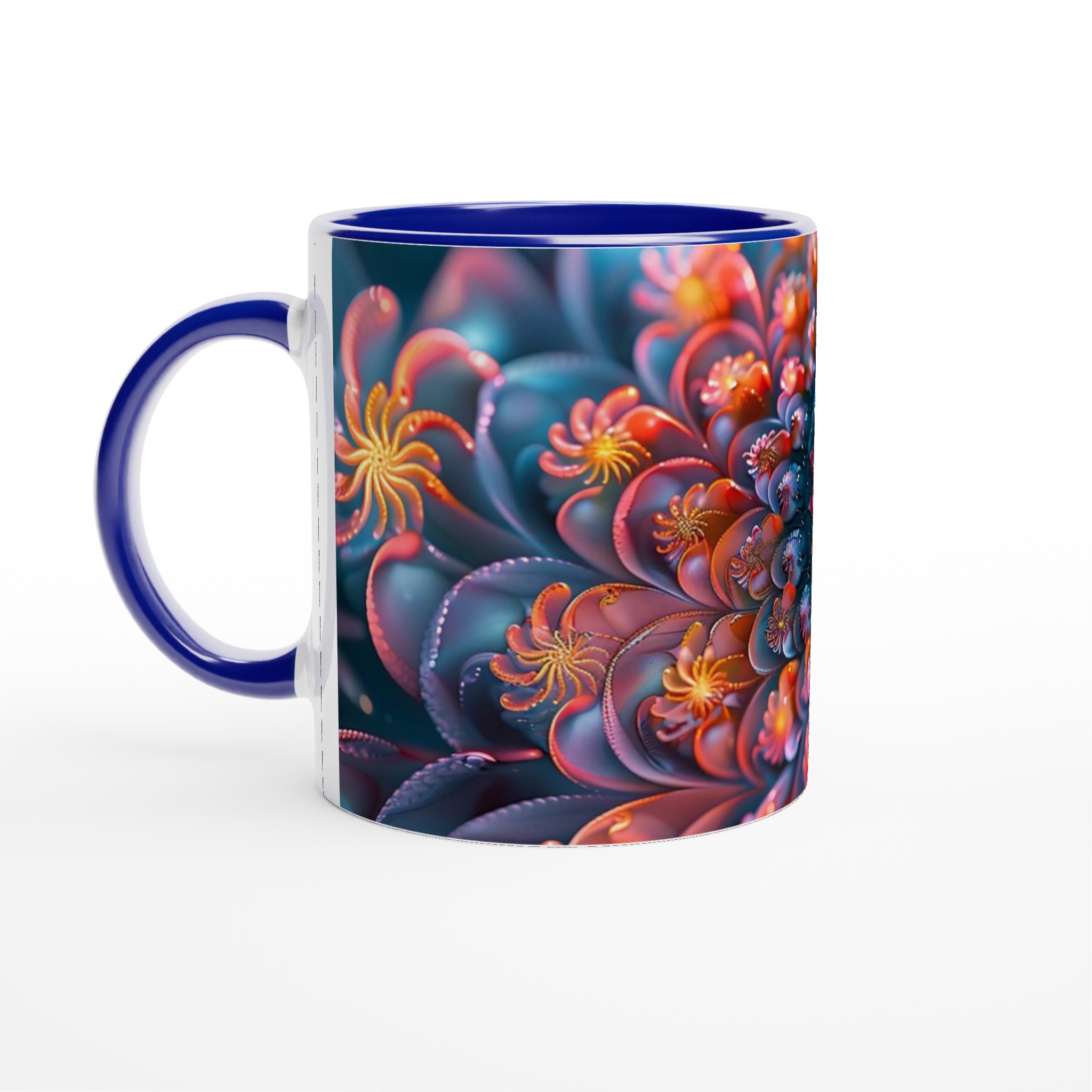 Abstrakt Fraktal Konst Mugg – Levande Blomsterdesign i Din Valda Färg 2 a8d0fe4b-4191-4daf-8e74-4dd80bef6487
