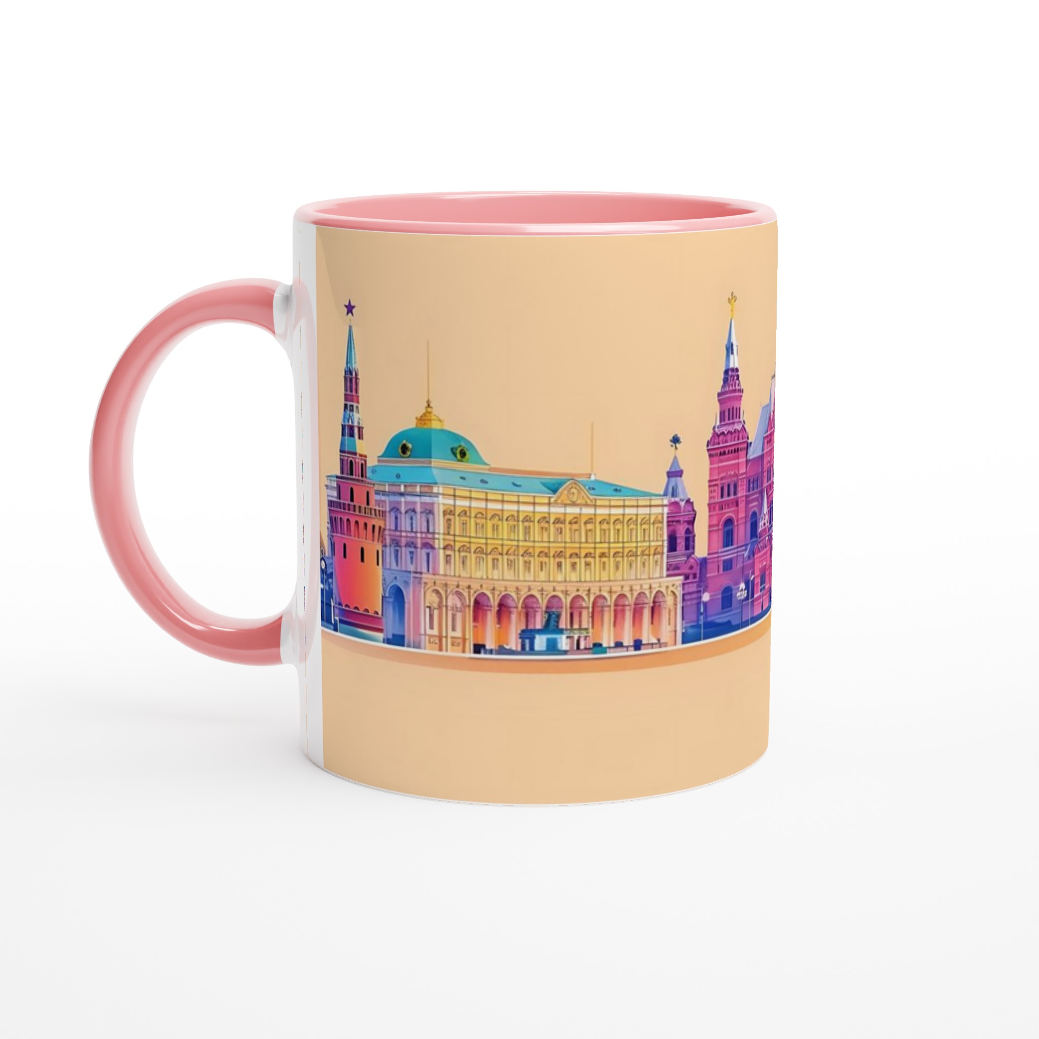 Färgglad Stadsbild Mugg – Arkitektur i Pastellnyanser – Välj bland 7 Färgstarka Alternativ 6 a8ebccea-3d38-4a3d-8ee1-d8b5951bb9c4