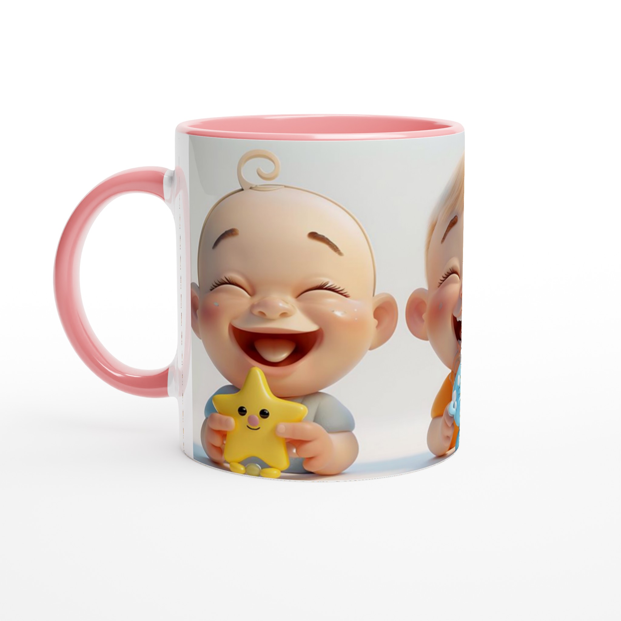 Vit 11oz keramisk mugg med glada barnmotiv – välj mellan sju lekfulla färger 6 a8f27488-a473-4c73-b7a7-0832de767014
