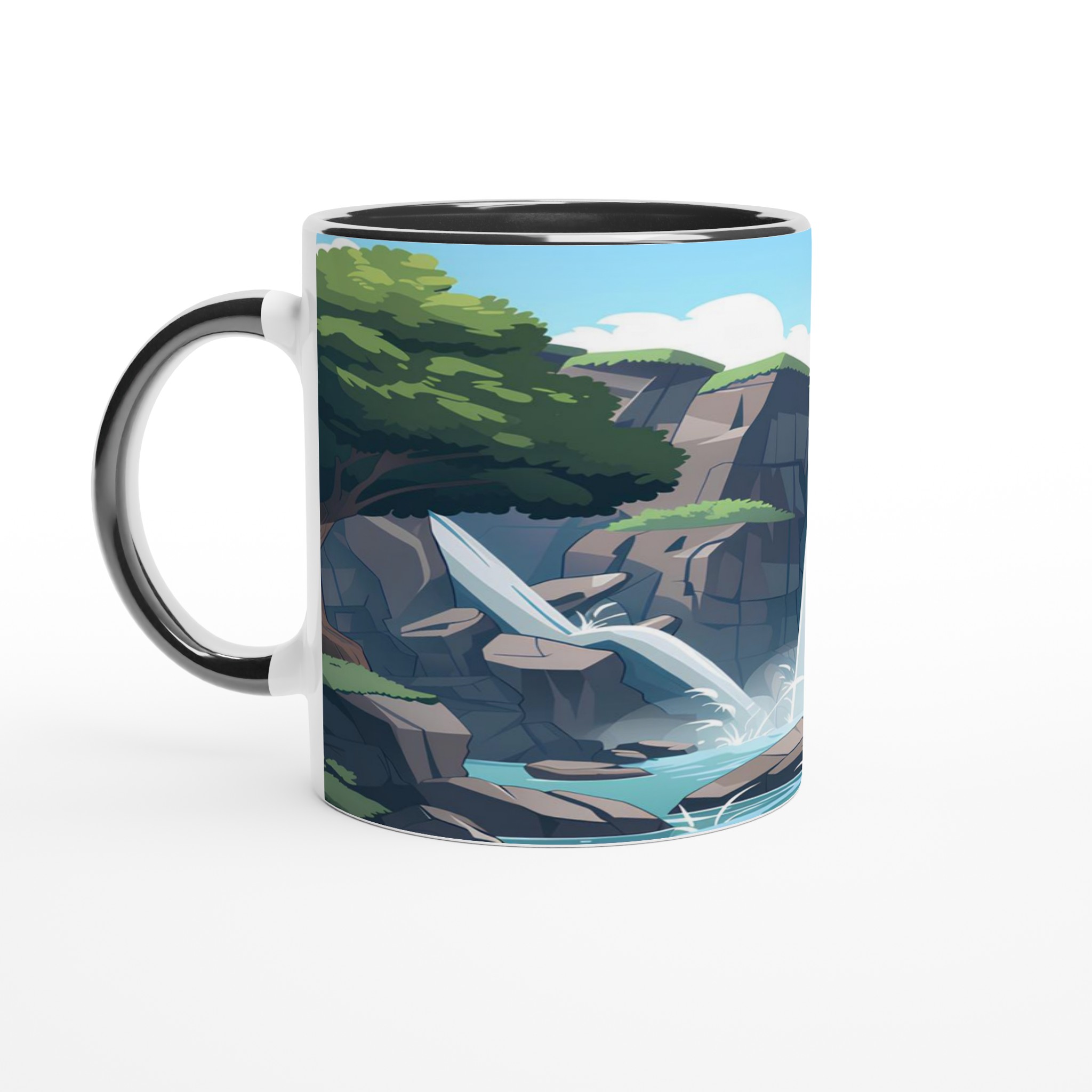 Klippfall Vattenfall Mugg: En Naturinspirerad 11oz Keramikmugg i ditt val av färg 4 a96d11a9-adfa-49b6-810a-120d3e1ca1ce
