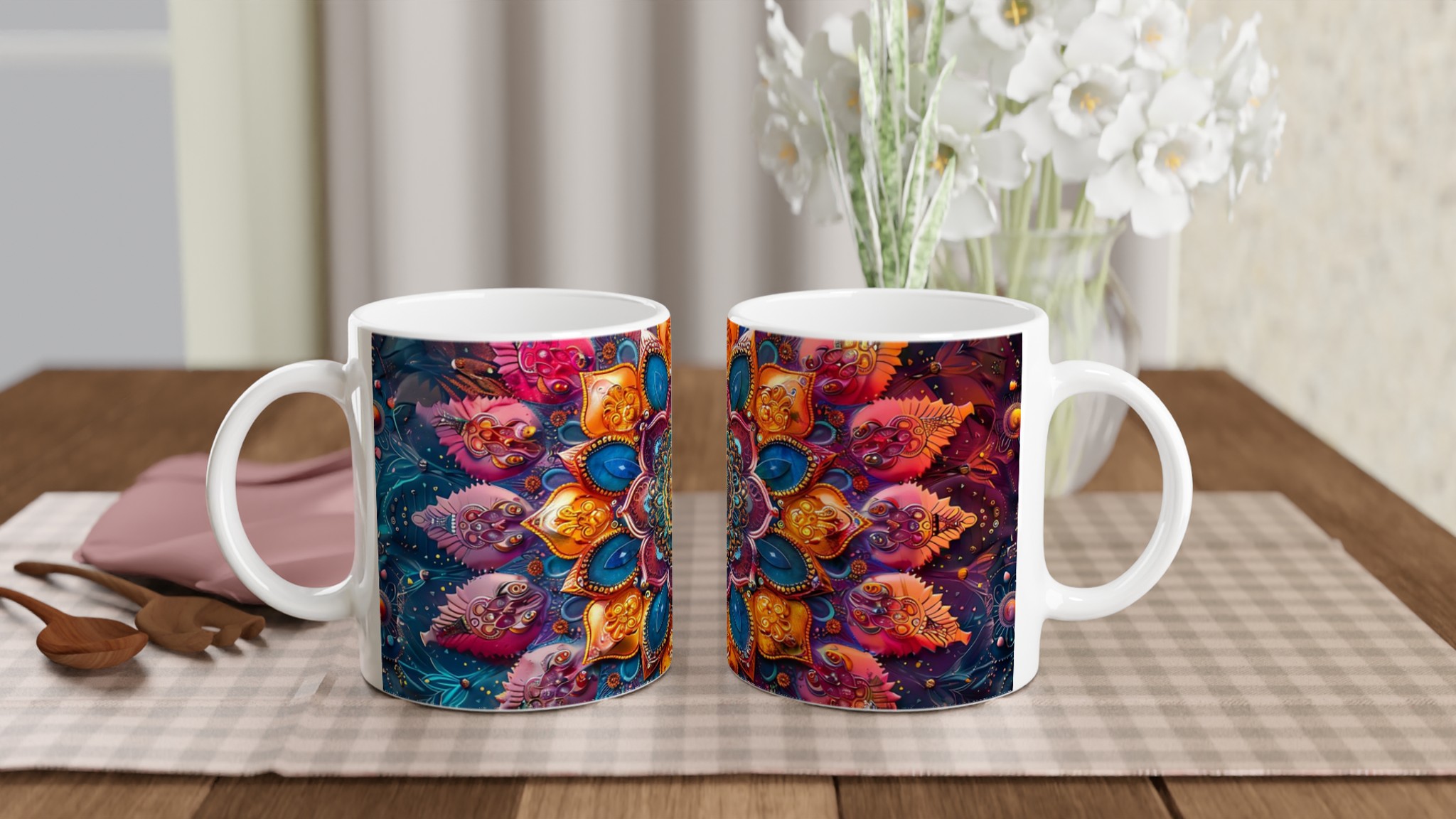 Mandala Magisk 11oz Keramikmugg – En Explosion av Färg & Mönster för Din Favoritdryck! 10 a9930d59-4990-42d0-85e2-9087310edd2d