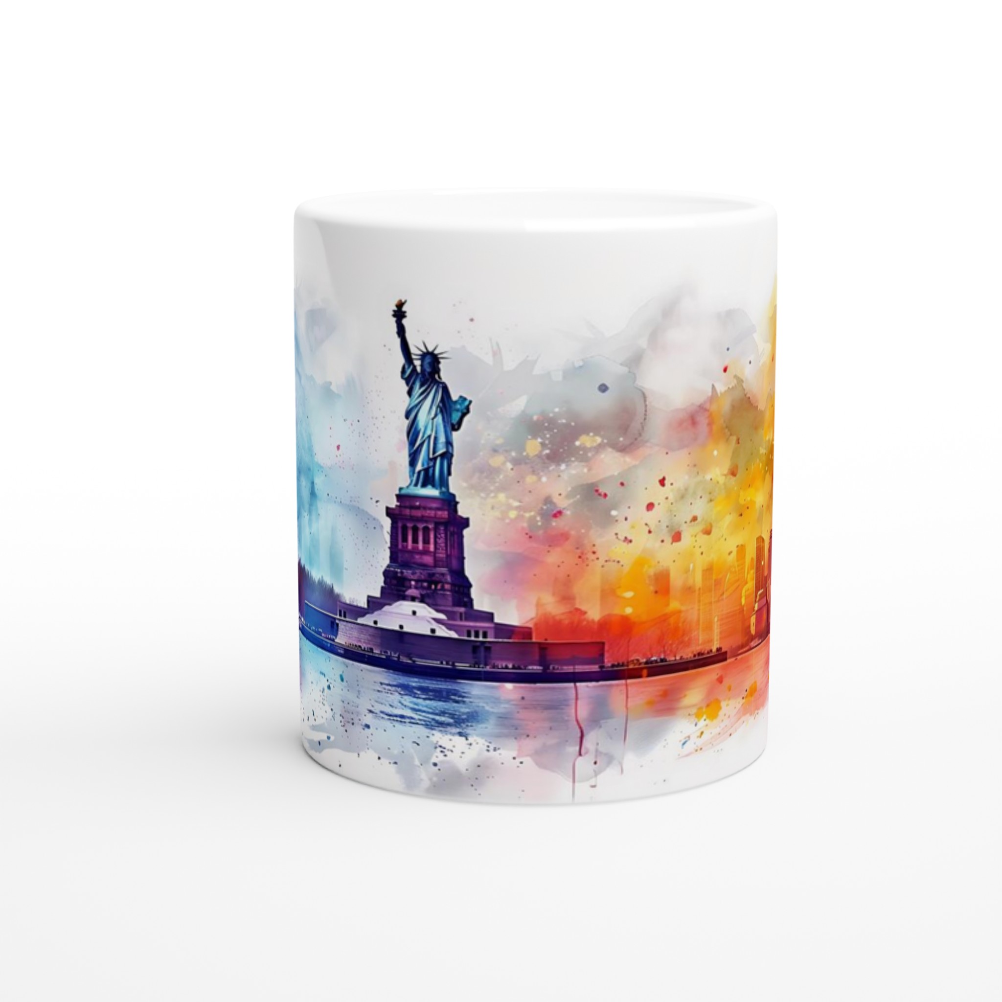 Frihetsgudinnan Akvarell Mugg - New Yorks Ikoniska Silhuett i Levande Färger, Välj Din Favoritfärg! 8 a99ab688-336b-4977-9019-6405e230ca99