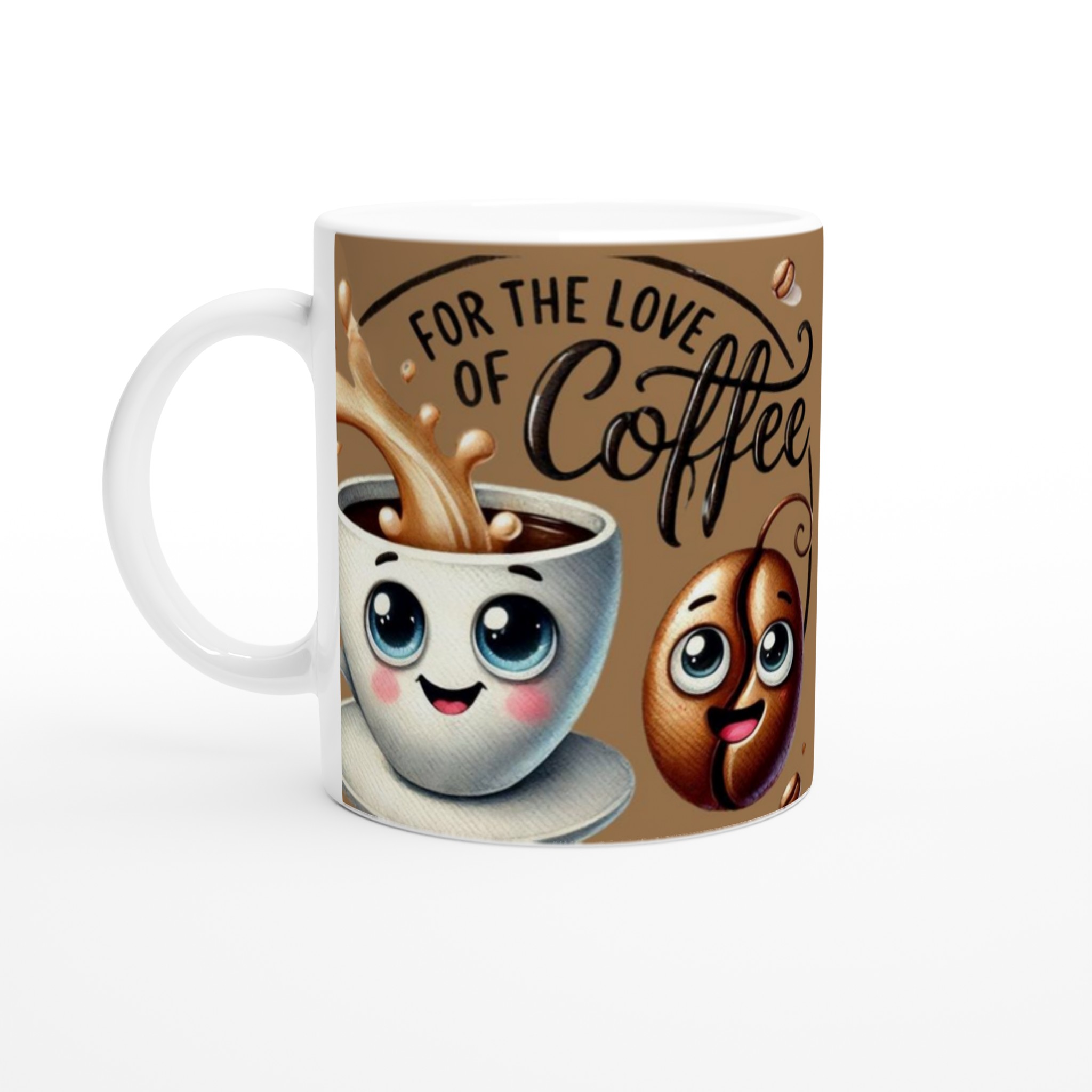 Vit 11oz keramisk mugg med lekfull kaffemotiv – välj mellan sju färgstarka keramfärger 1 a9aa08f9-9990-4830-a7bf-8315fd63e84b