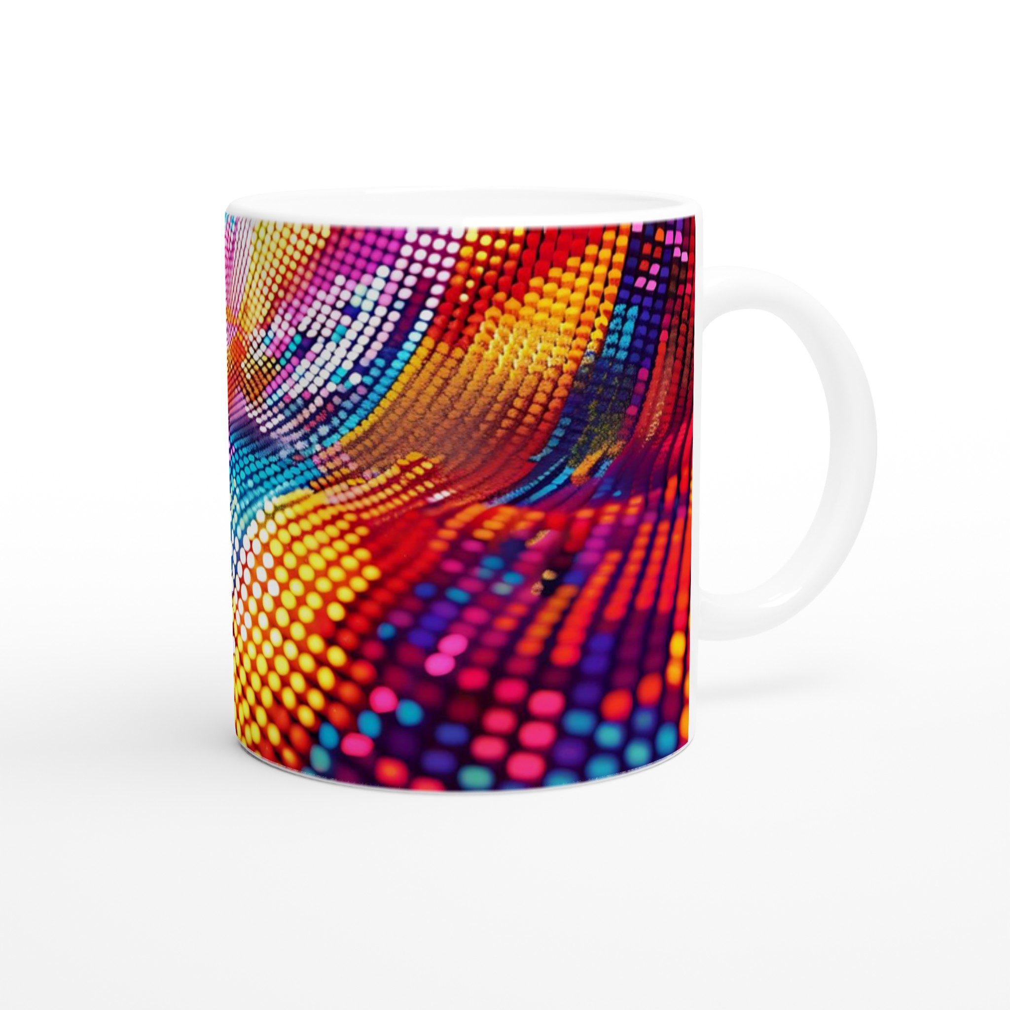 Vit 11oz keramisk mugg med färgstark abstrakt design i sju levande nyanser 10 a9b99394-bedd-43a2-a36f-d32d3007728e
