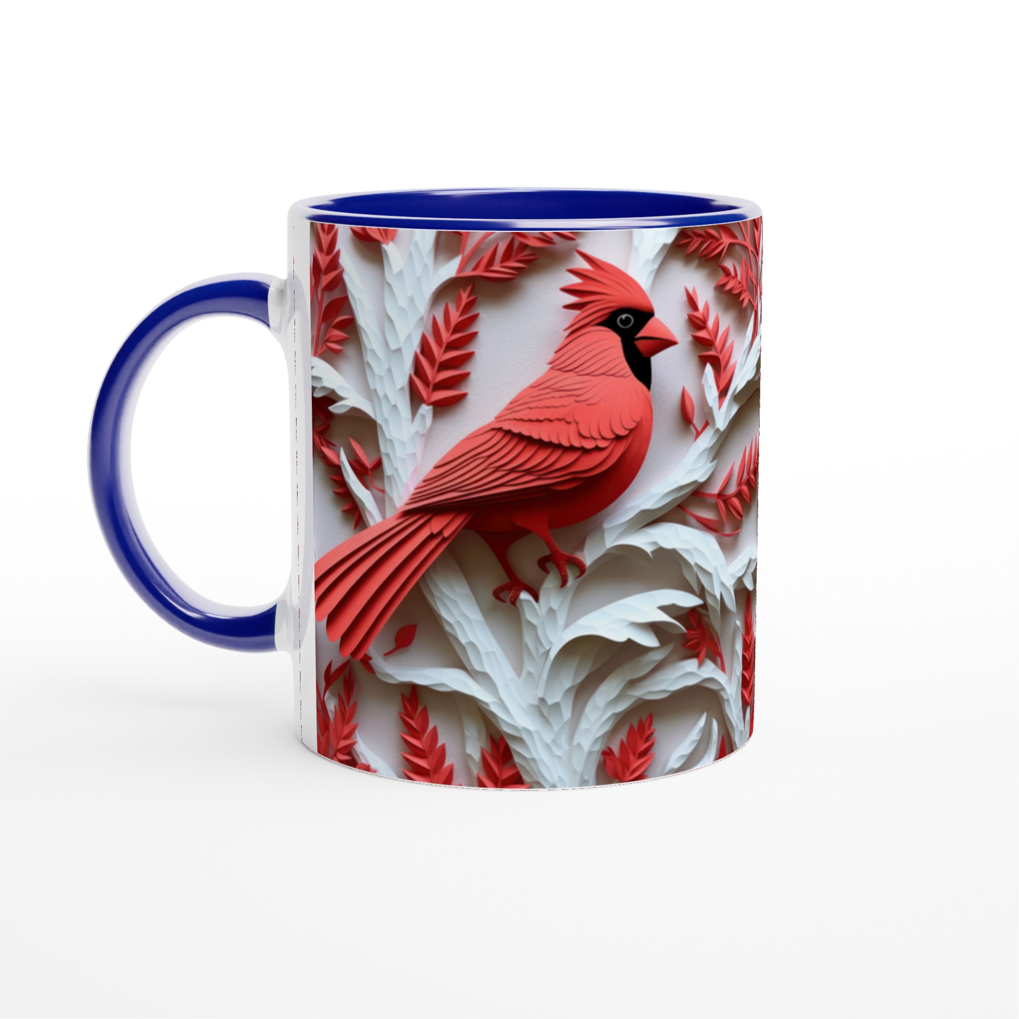 Vit 11oz keramisk mugg med elegant röd kardinal – finn din färg och glans 2 a9e41c68-c262-4543-a75d-eb2b4ec6f85a