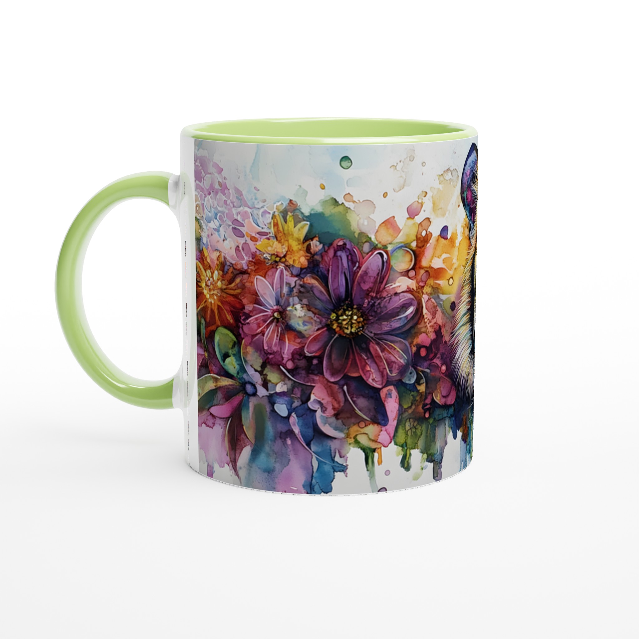 Vibrant Watercolor Tiger Ceramic Mug – Bold Artistry in Your Choice of Seven Ceramic Colors 7 aa161408-de41-459d-a12b-8ad419870f28