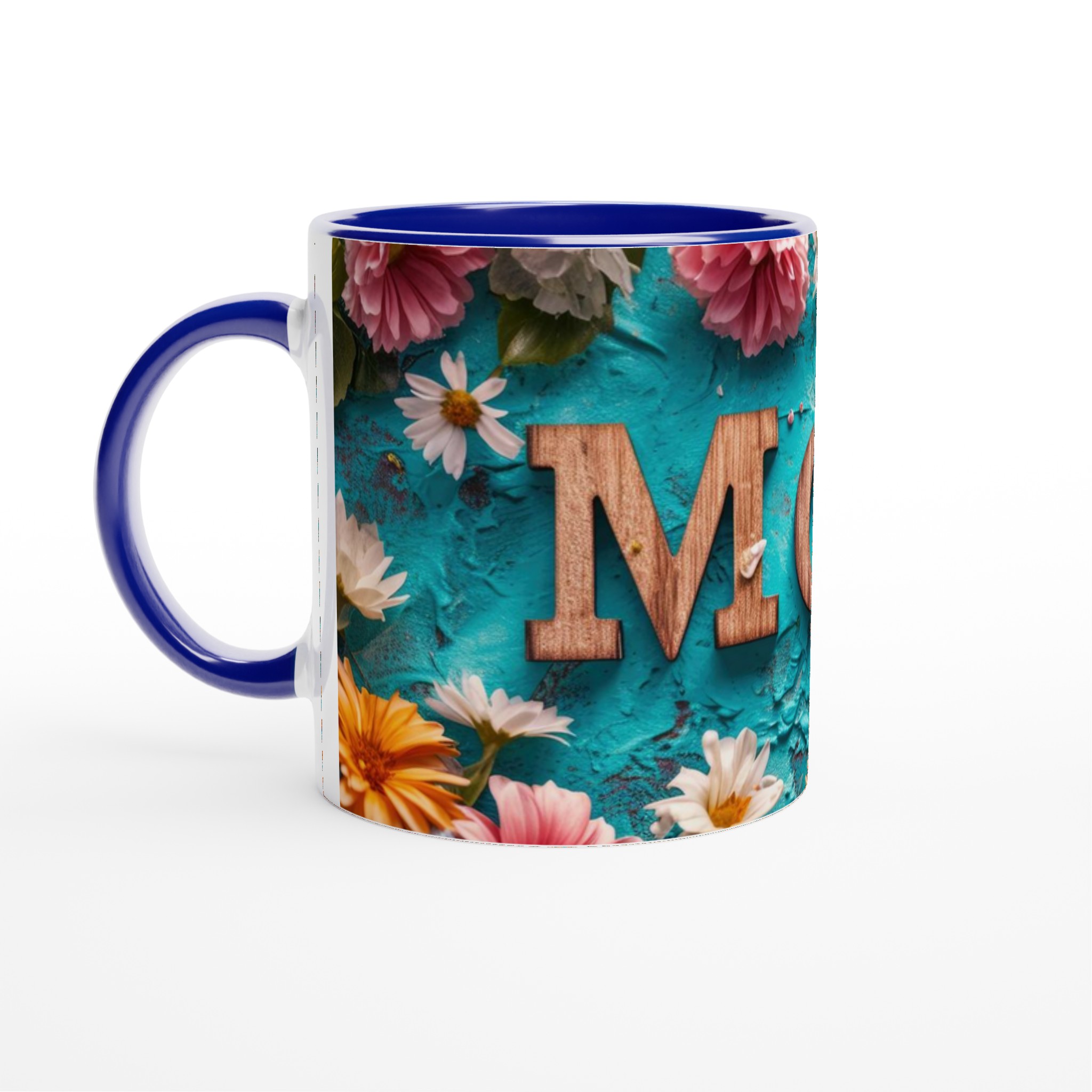 Vit 11oz keramisk mugg – Fira mamma med blomstrande elegans i flera färger 2 aa2407d3-f6d3-4953-9724-6f1c912803ac