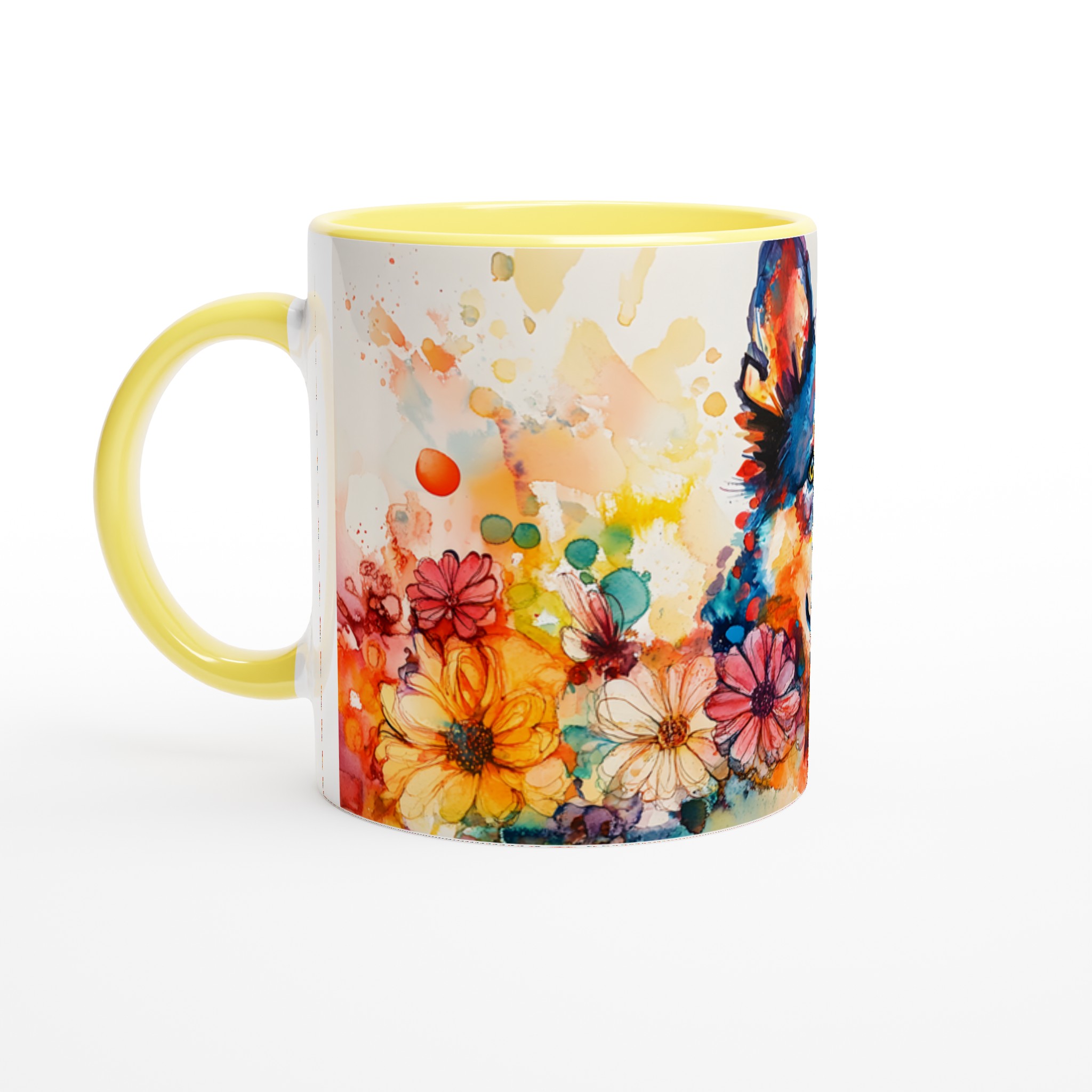 Konstnärlig Akvarellhundsmugg - Färgsprakande 11oz Keramisk Mugg för Djurälskare 3 aa499072-06cc-4870-9df2-dc573d0a30eb
