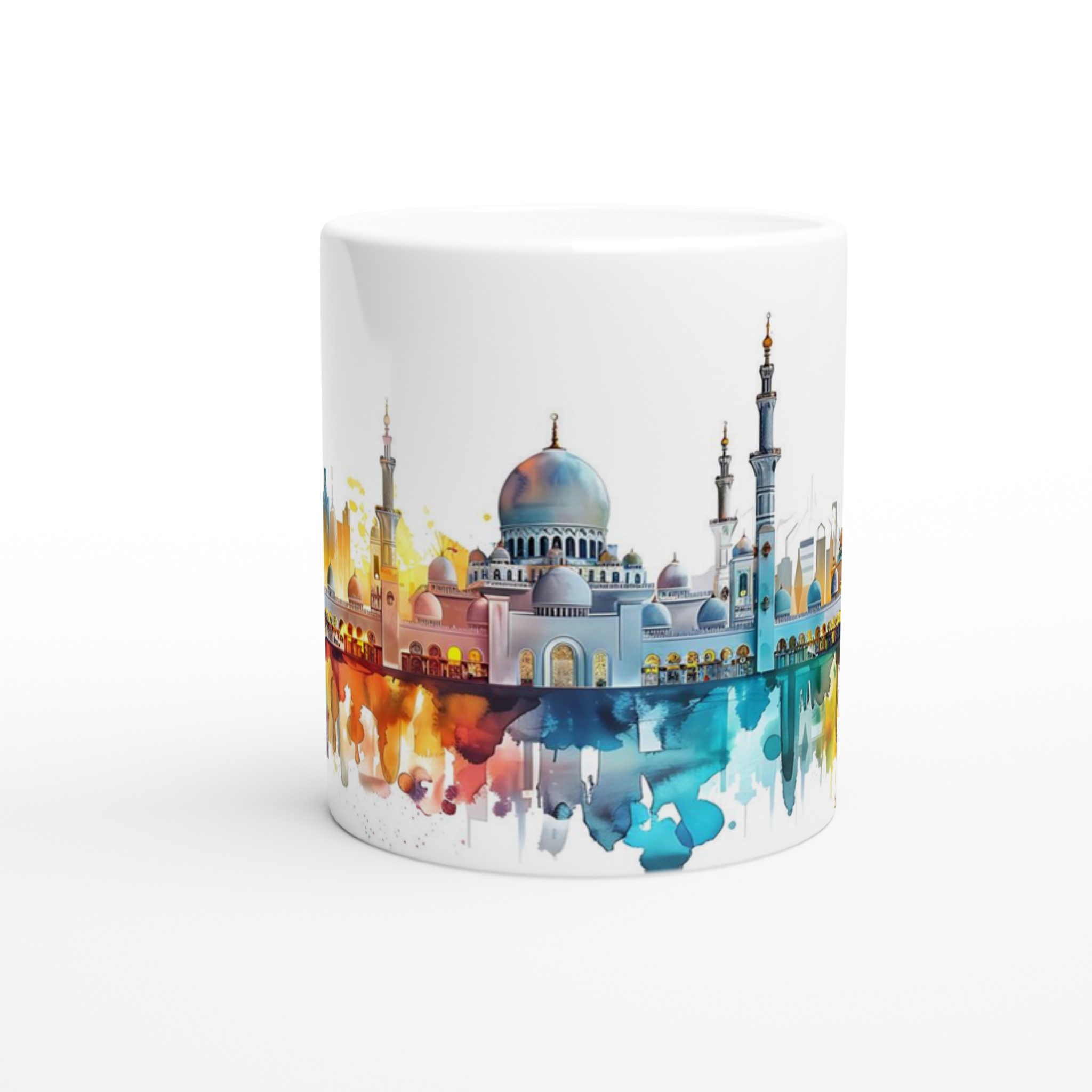 Abstrakt Moské Akvarell Mugg - Färgexplosion på 11oz Keramik, Välj Din Favoritfärg! 8 aa71f674-e45d-463e-9298-aaf1f3704c15