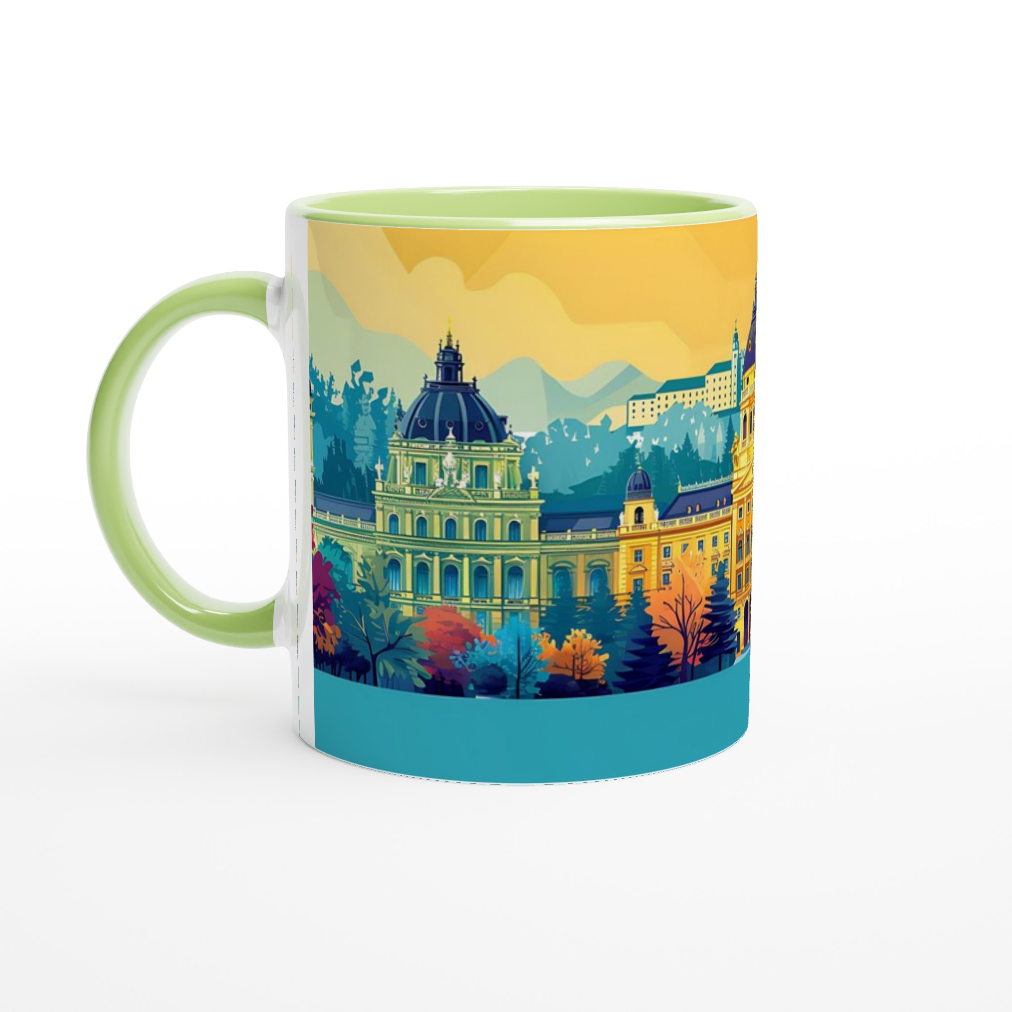 Europeisk Stad Charm Mugg - 11oz Keramikmugg i levande färger 7 aa7b34ed-5e40-447b-bee5-35faca03162f