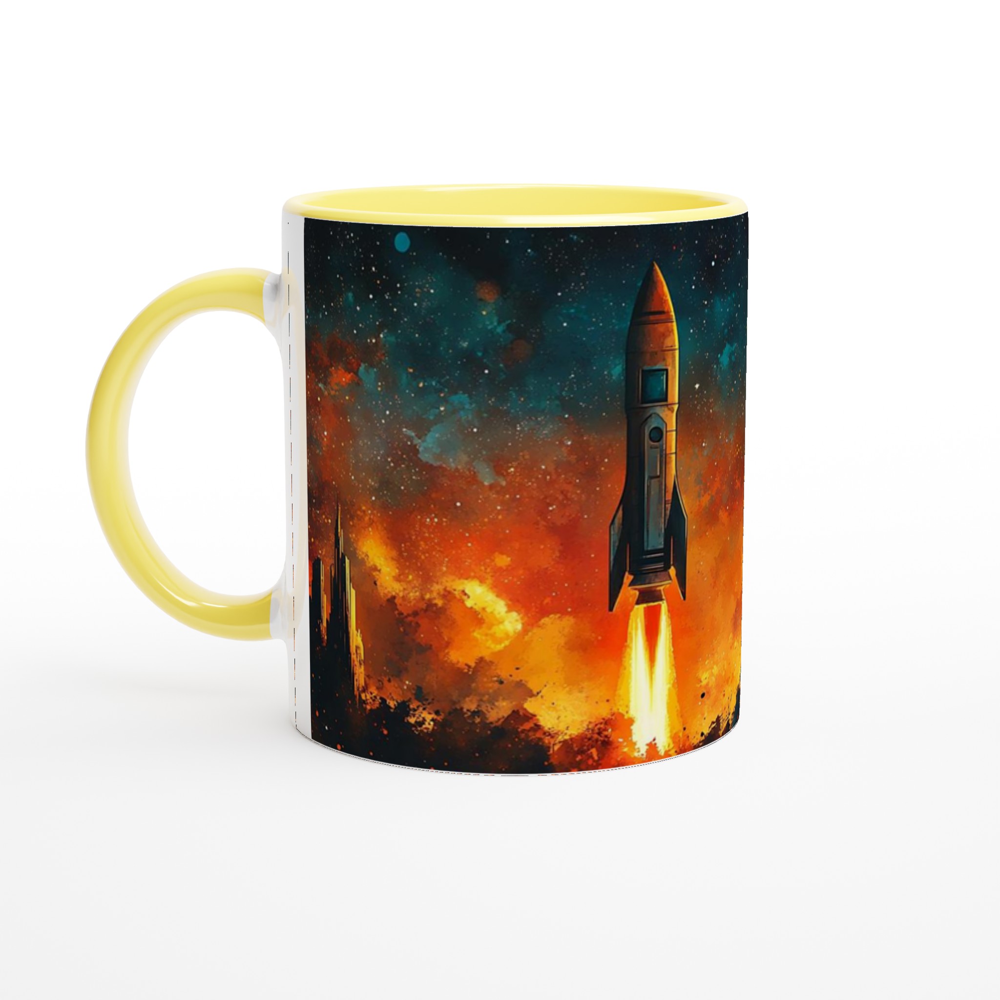 Rymdraket vid solnedgång - Keramisk Mugg 11oz - Välj din färg 3 aa917c43-ddf0-4ad2-b446-8acf71bebb73