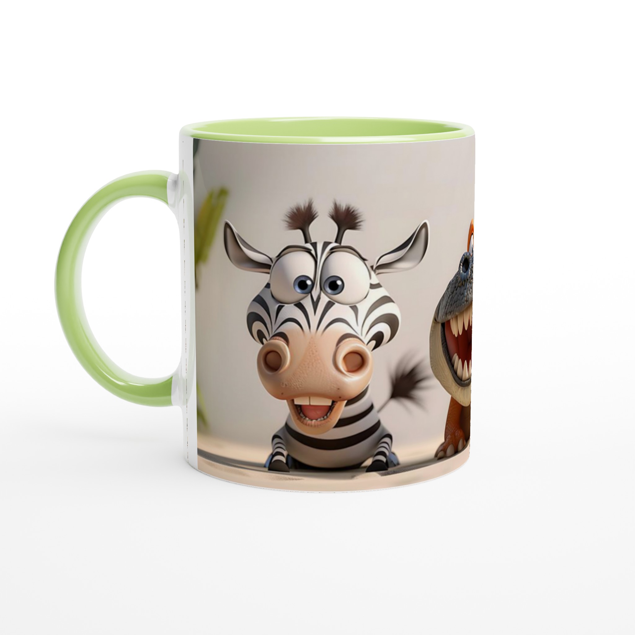 Safari Vänner Keramisk Mugg – Lekfull Design med Zebror & Krokodil, Välj bland 7 Färger! 7 aab38085-8617-415d-b2a3-7922c3bfbdc0