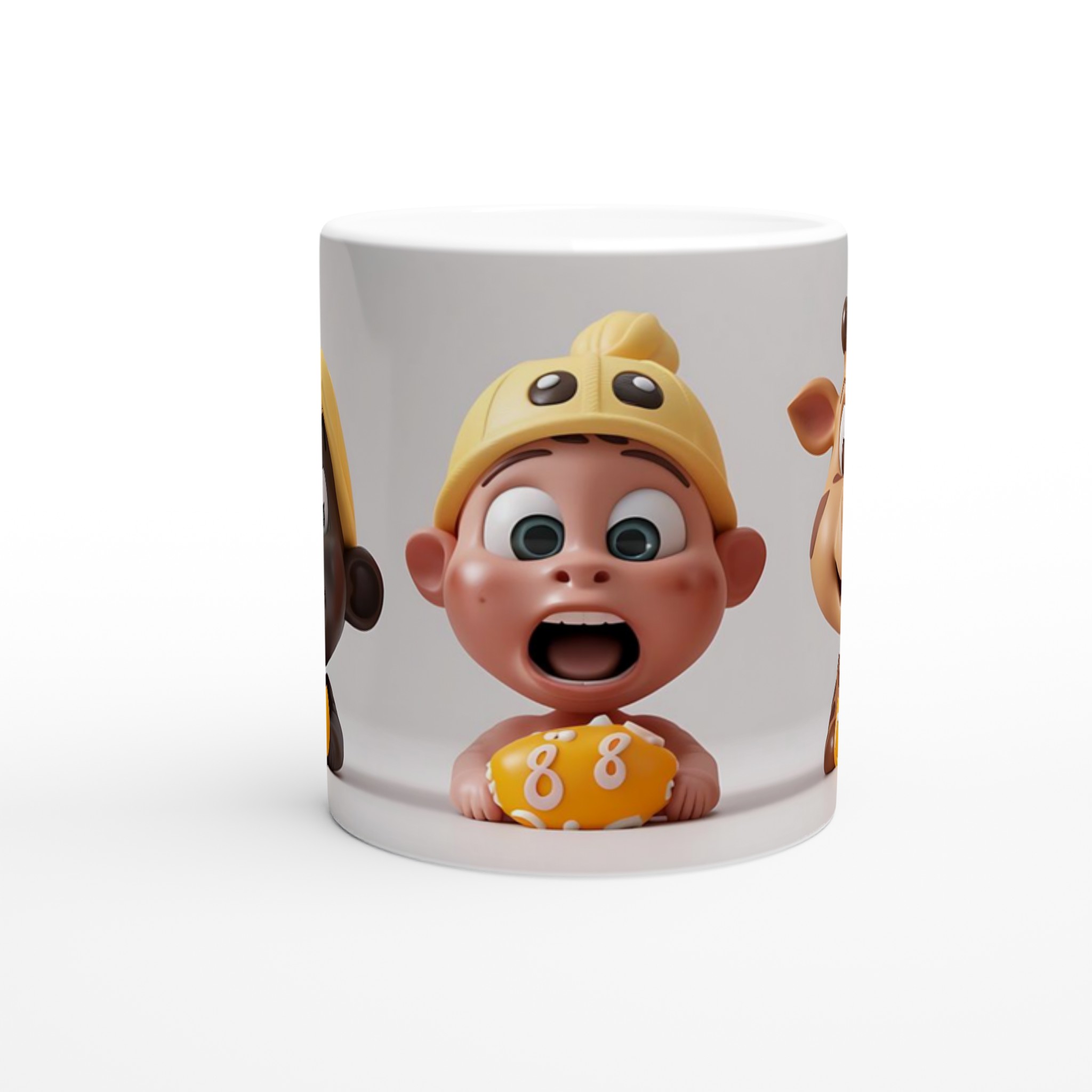 Söta Lekfulla Djur- och Babyfigurer: 11oz Keramikmugg i ditt val av 7 Livfulla Färger 8 aade3b0f-d2f6-4394-97bd-68e67f020e10