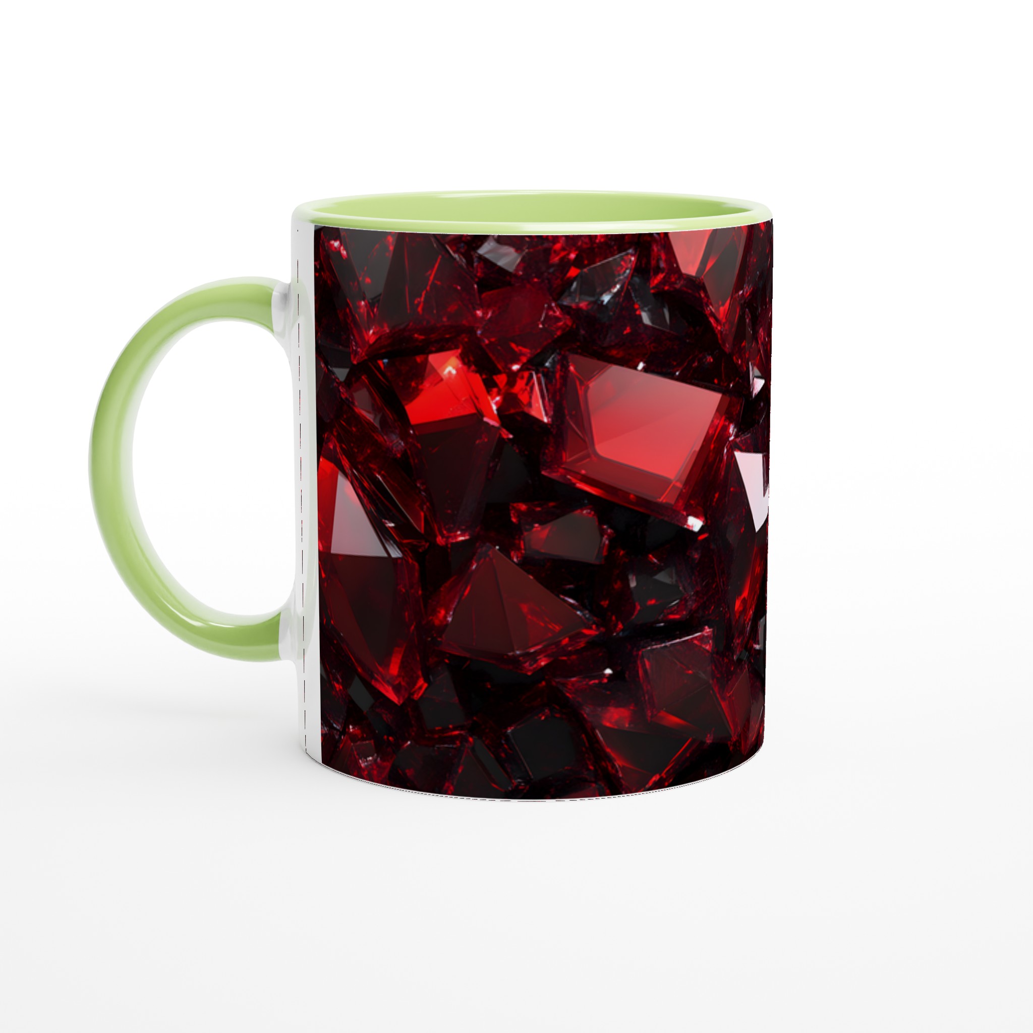 Rubinröd 11oz Keramisk Mugg – Geometrisk Kristall Design i Din Favoritfärg! 7 aaf124cf-5977-4c0b-b6f8-b83e5c9c6f3b