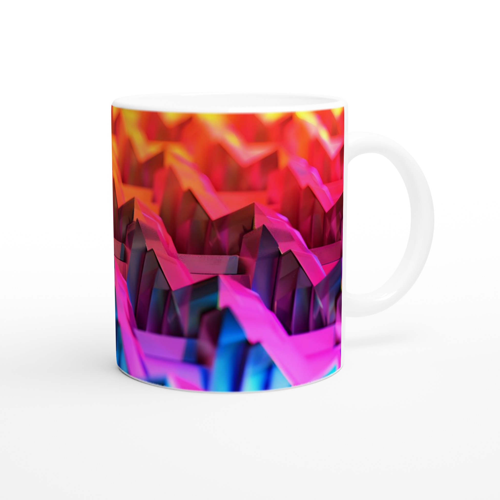 Abstrakt Neonberg Keramisk Mugg – 11 oz Kaffekopp i ditt Val av Sju Livfulla Färger 9 ab26806b-37fc-4558-9577-667b39b8c3f0