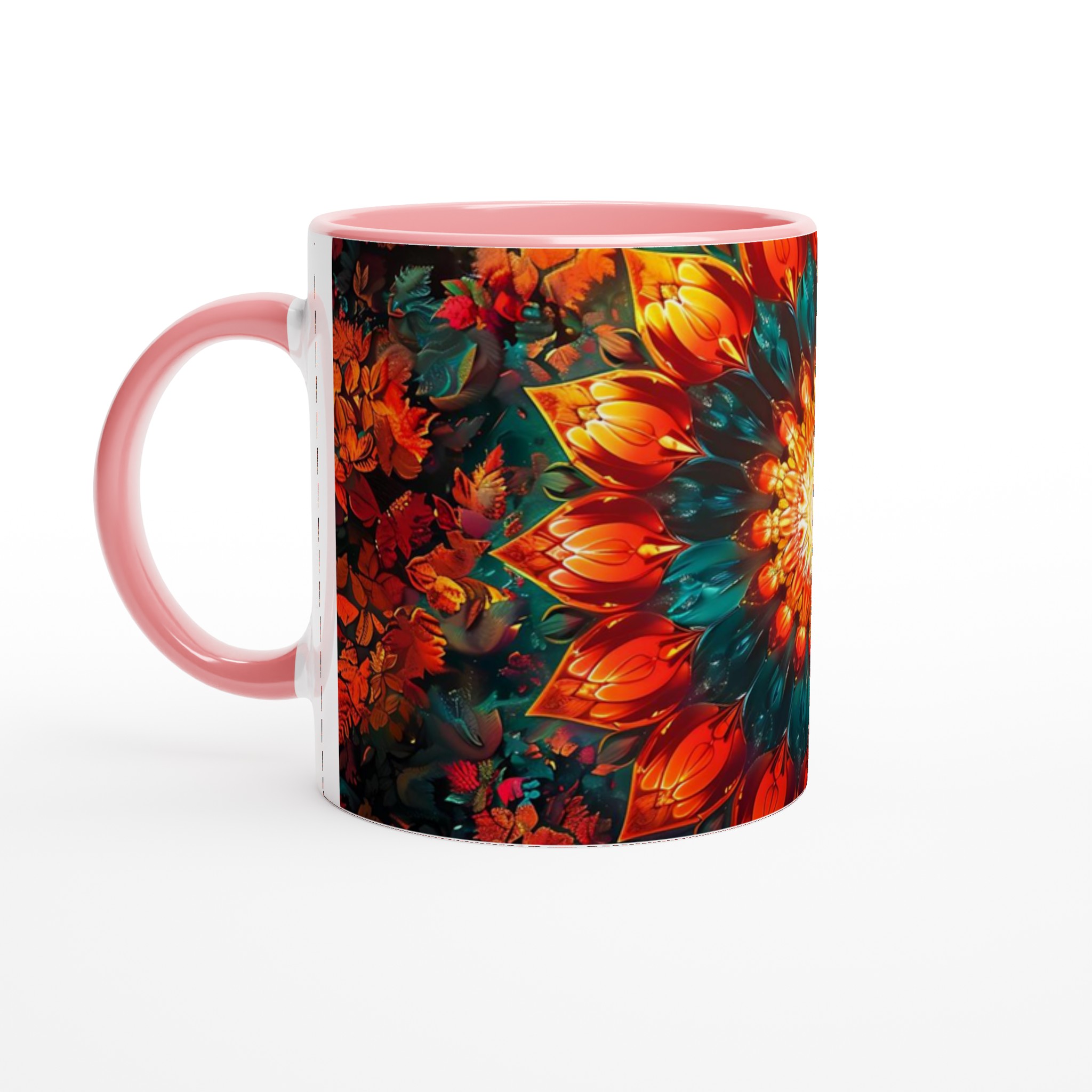 Mångfärgad Floral Mandala 11oz Keramikmugg – Din Kaffepaus, En Explosion av Färg! 6 ab29df04-e476-4a59-9d30-716fe47e5748