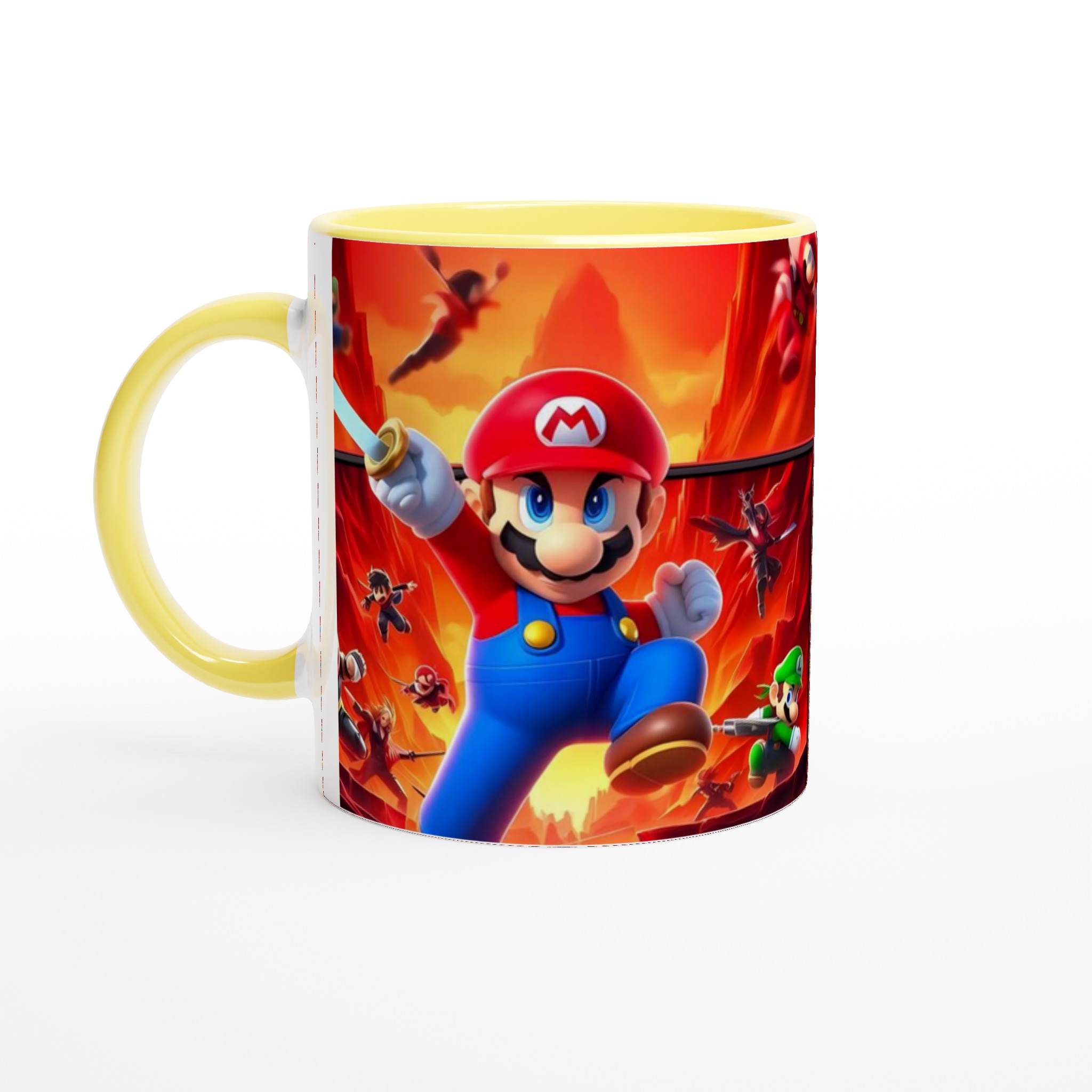 Vit 11oz keramisk mugg med livfulla spelmotiv i flera färgalternativ 3 ab43212f-66e9-4e30-b0a7-56728a1dbb2a