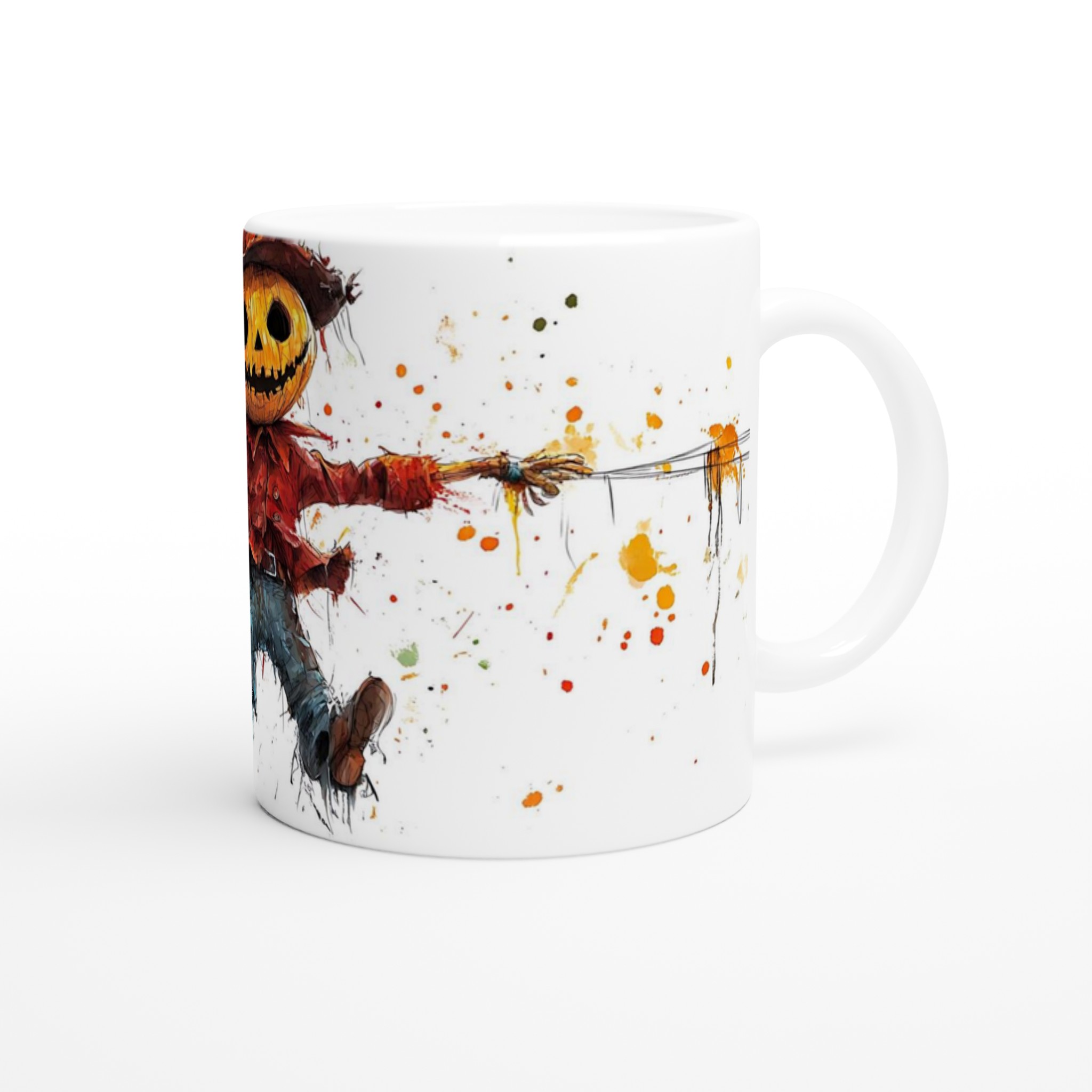 Skrämmande Glad Fågelskrämma Keramisk Mugg – Konstnärlig Akvarell Halloween Mugg i Flera Färger 9 ab5bd077-9403-464c-b4f7-e795d2b7a7f3