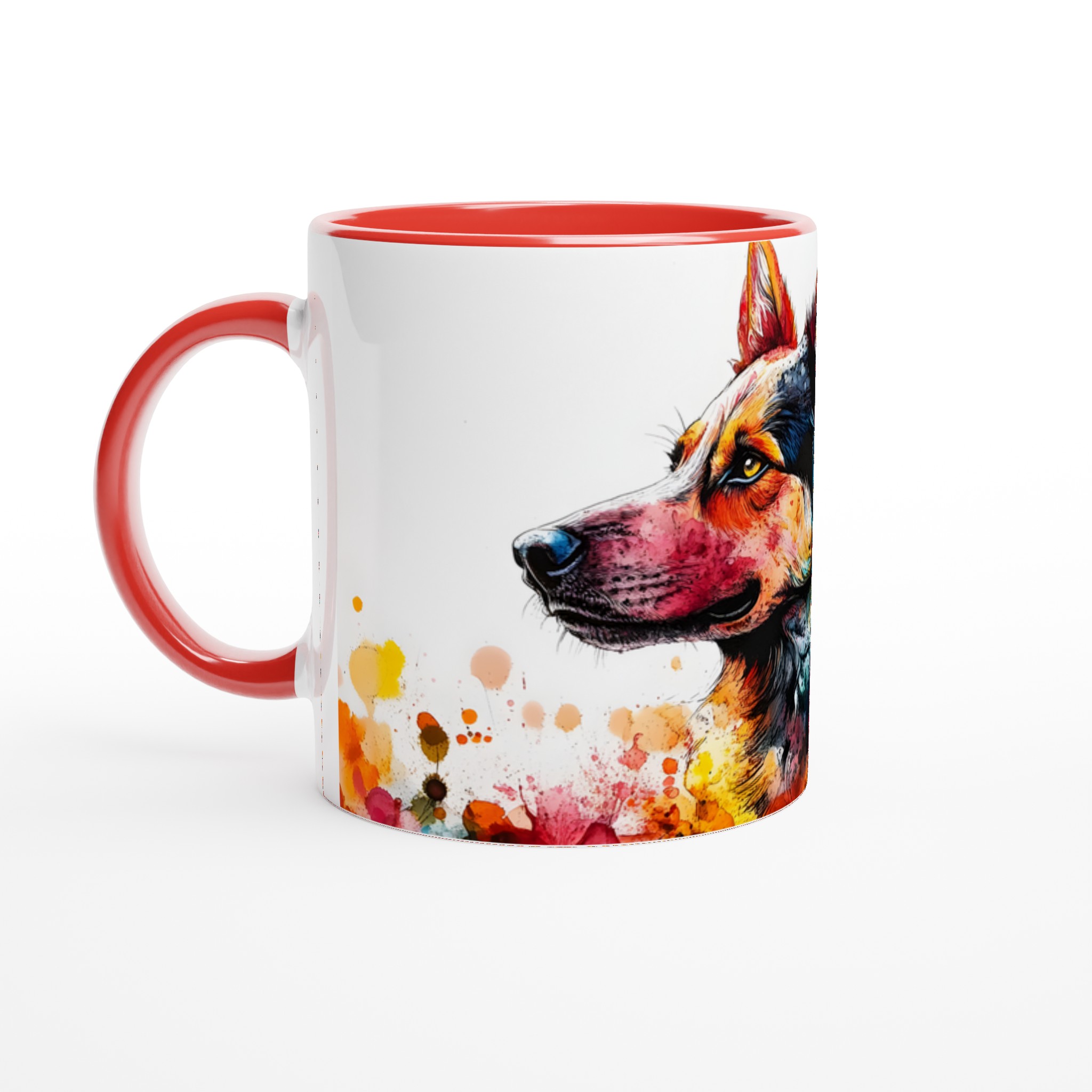 Konstfull Fyrfotad Vän: Livfull Keramikmugg med Akvarellhund – Välj bland 7 Färger! 5 ab70273b-b0cd-4d4e-a7fc-af89c0061e40