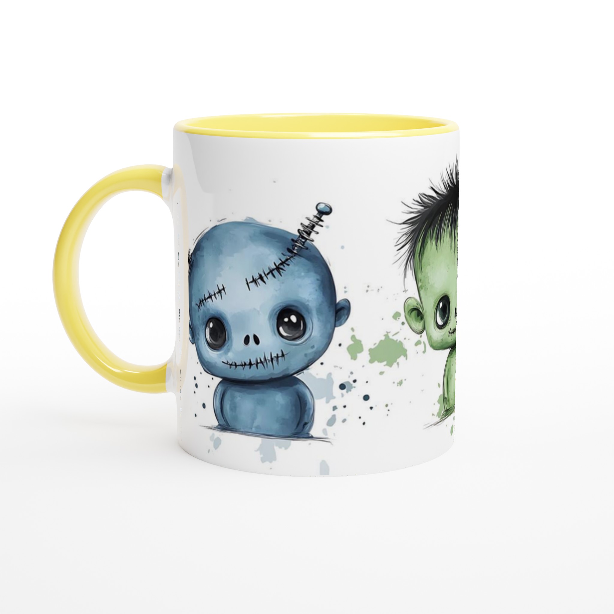 Söta Monster Vattenfärgsmugg – 11oz Keramisk Mugg för Kaffe & Te i Flera Färgval 3 ab81c9ab-966e-4853-8d8e-afea4b14a348