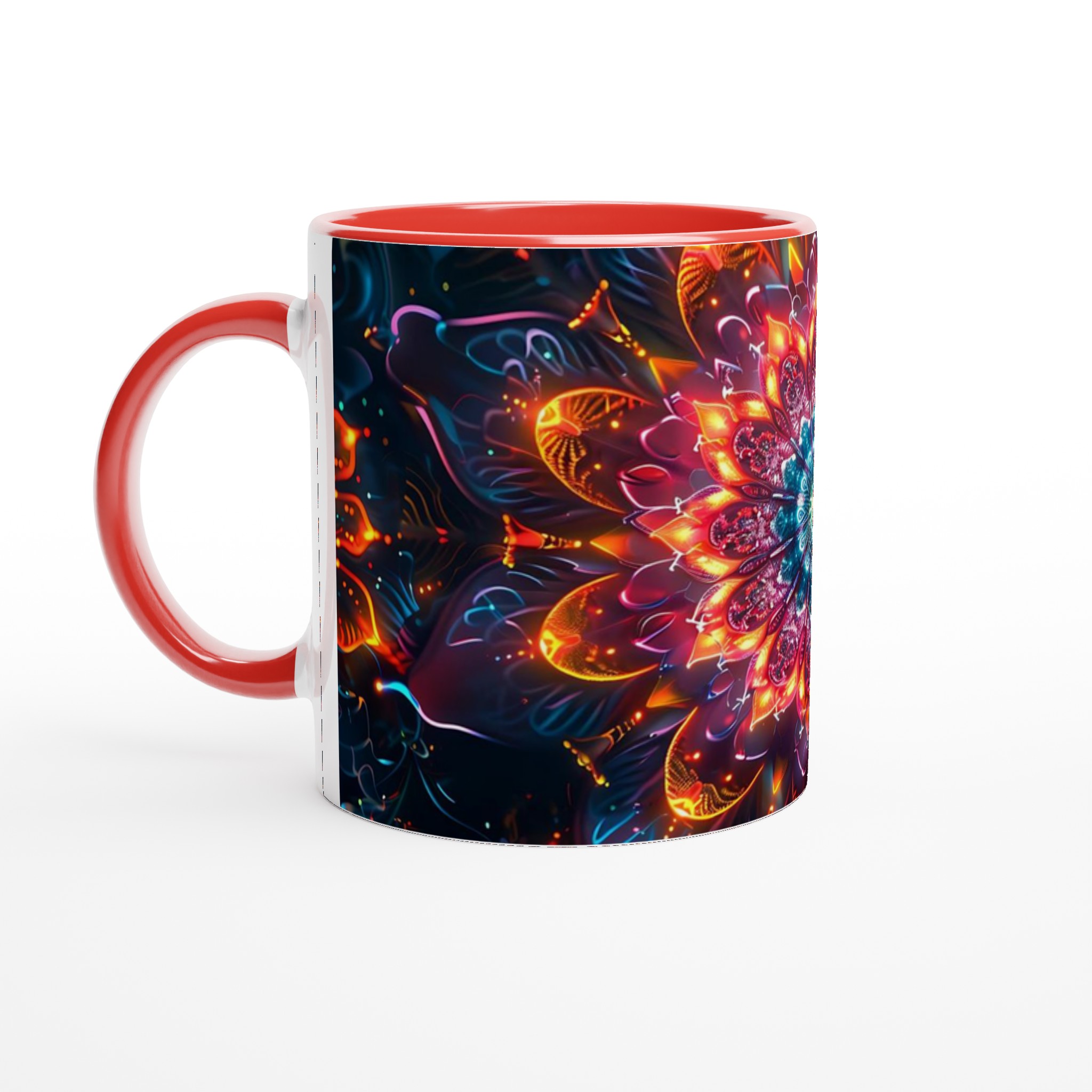 Kosmisk Mandala Mugg – 11oz Keramikmugg i Levande Neonfärg, Perfekt för Den Som Älskar Unik Konst 5 ab834aed-1af4-4bbb-b93a-23be40ee672b