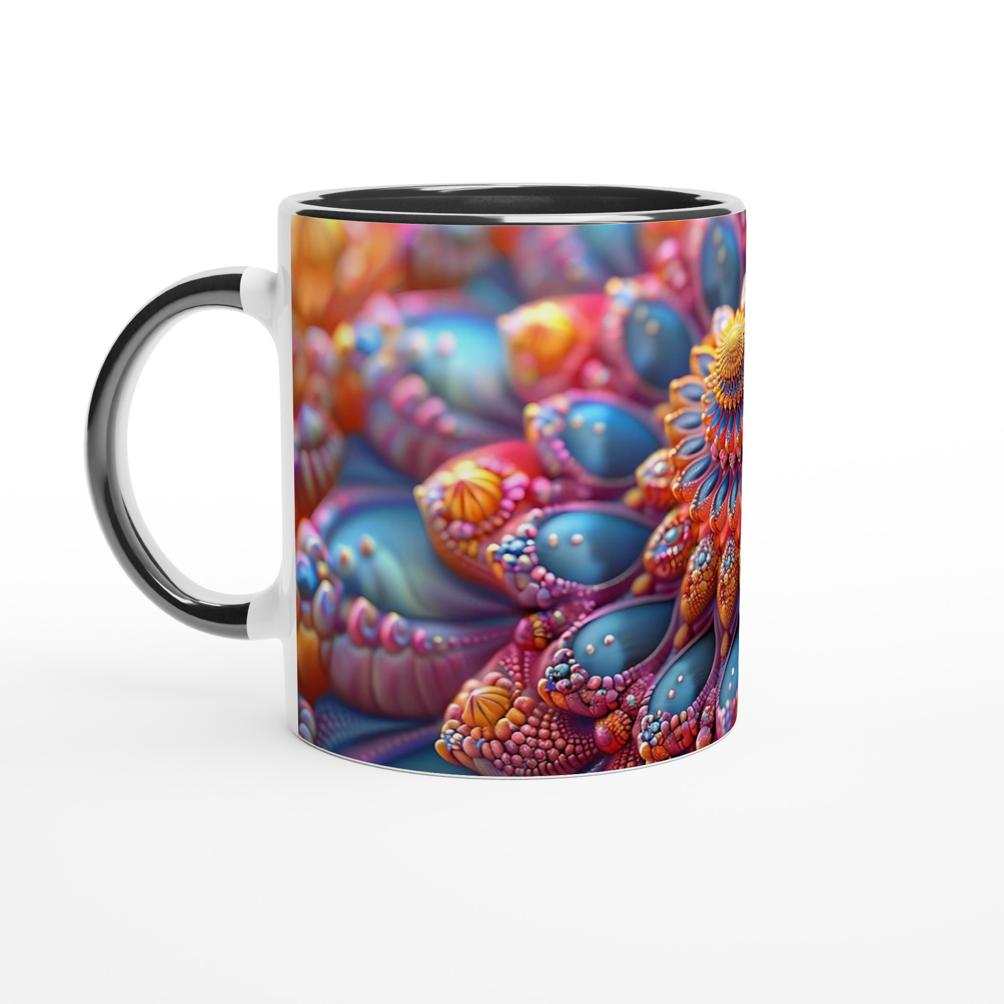 Abstrakt Fraktal Konst Mugg – 11 oz Keramikmugg i Levande Färger för Att Lyft Ditt Kaffestund 4 ab855fb6-8a45-4159-8005-01f39b1501a3